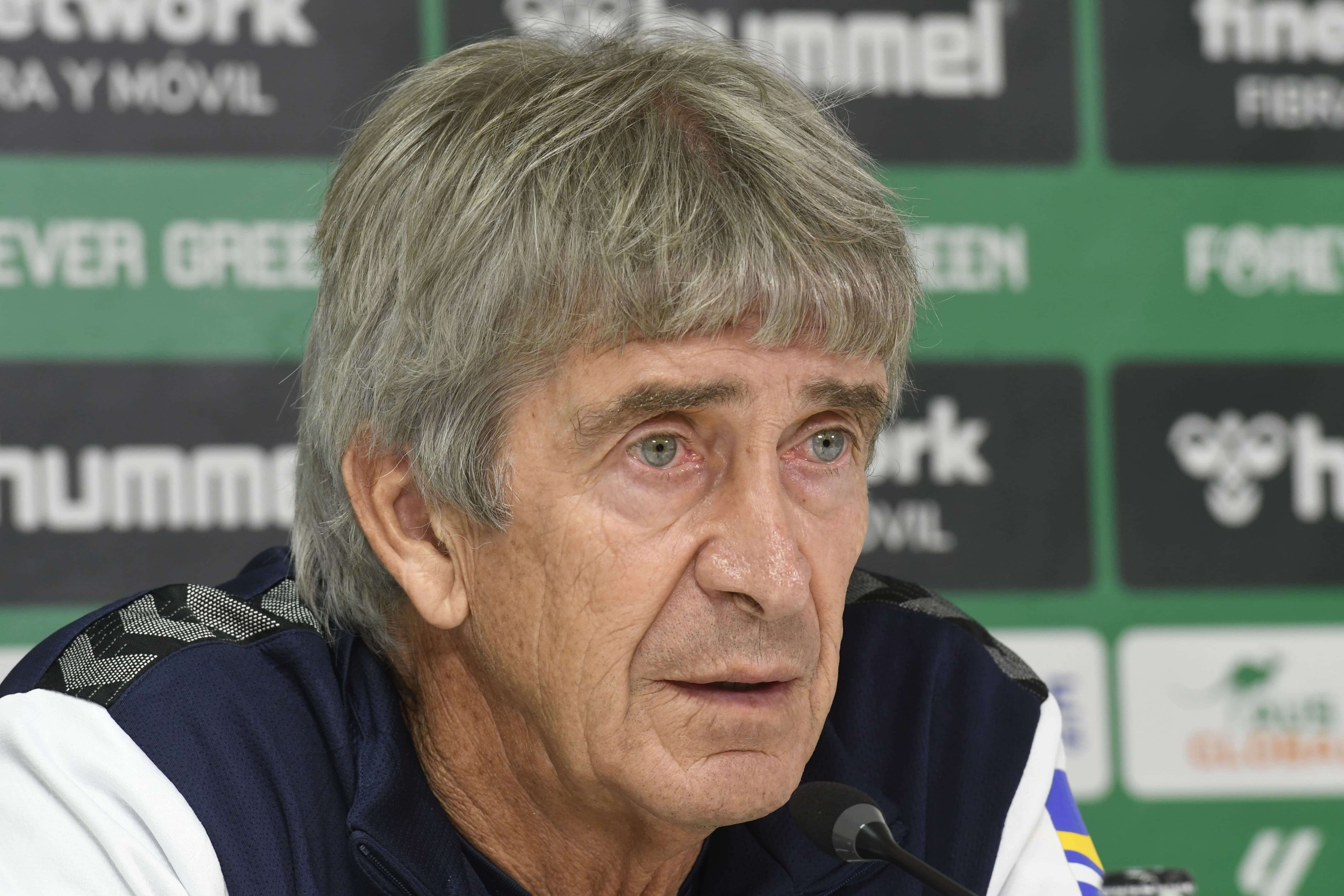 Manuel Pellegrini, en sala de prensa.
