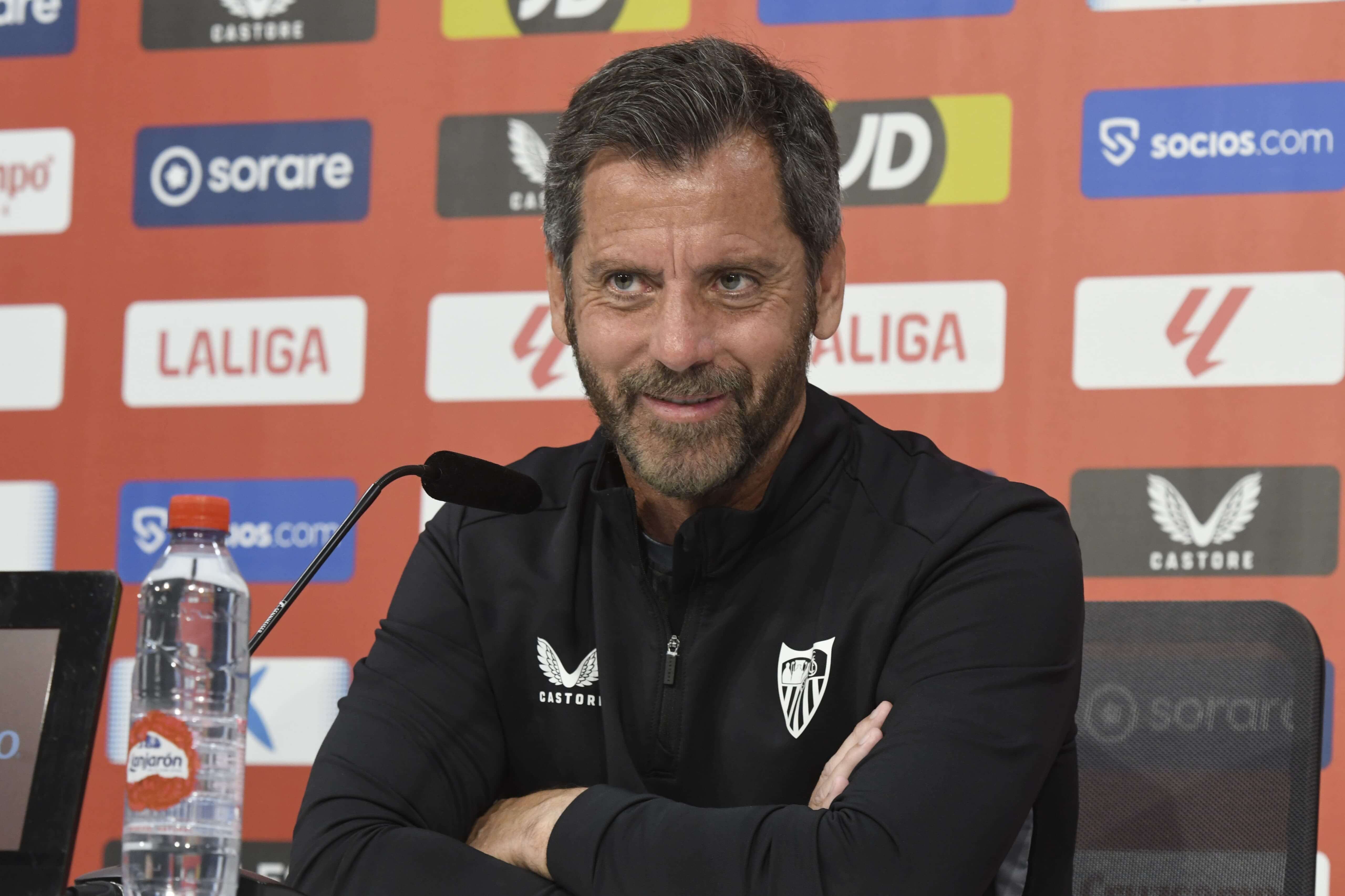 Quique Sánchez Flores, en sala de prensa.