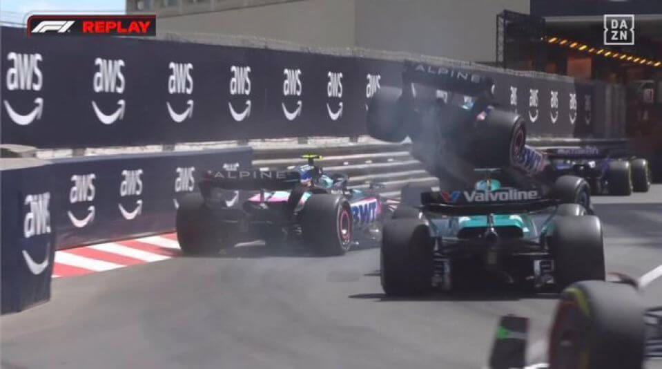 Los Alpine, batallando en el GP de Mónaco