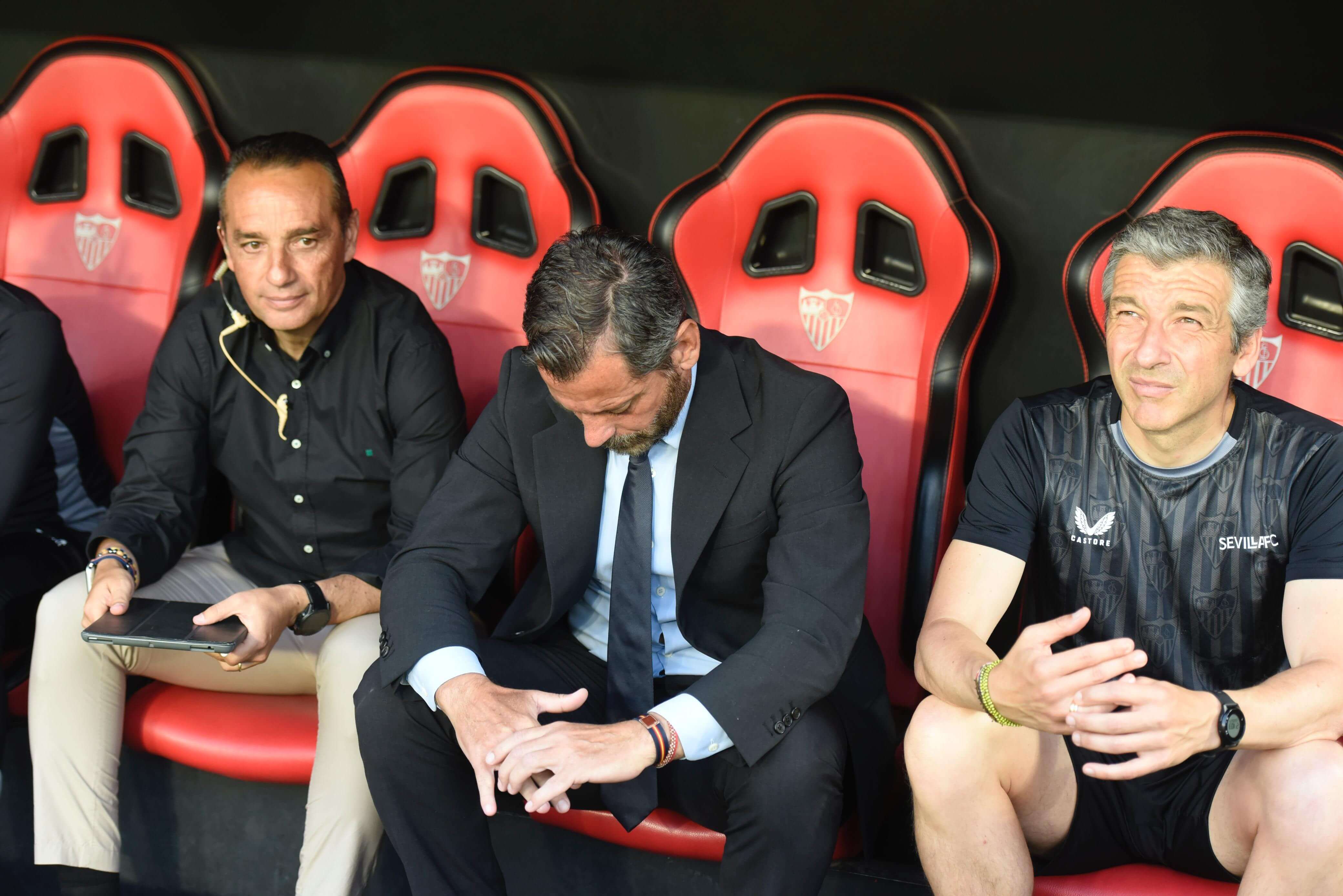 Quique Sánchez Flores, ante el Barça.