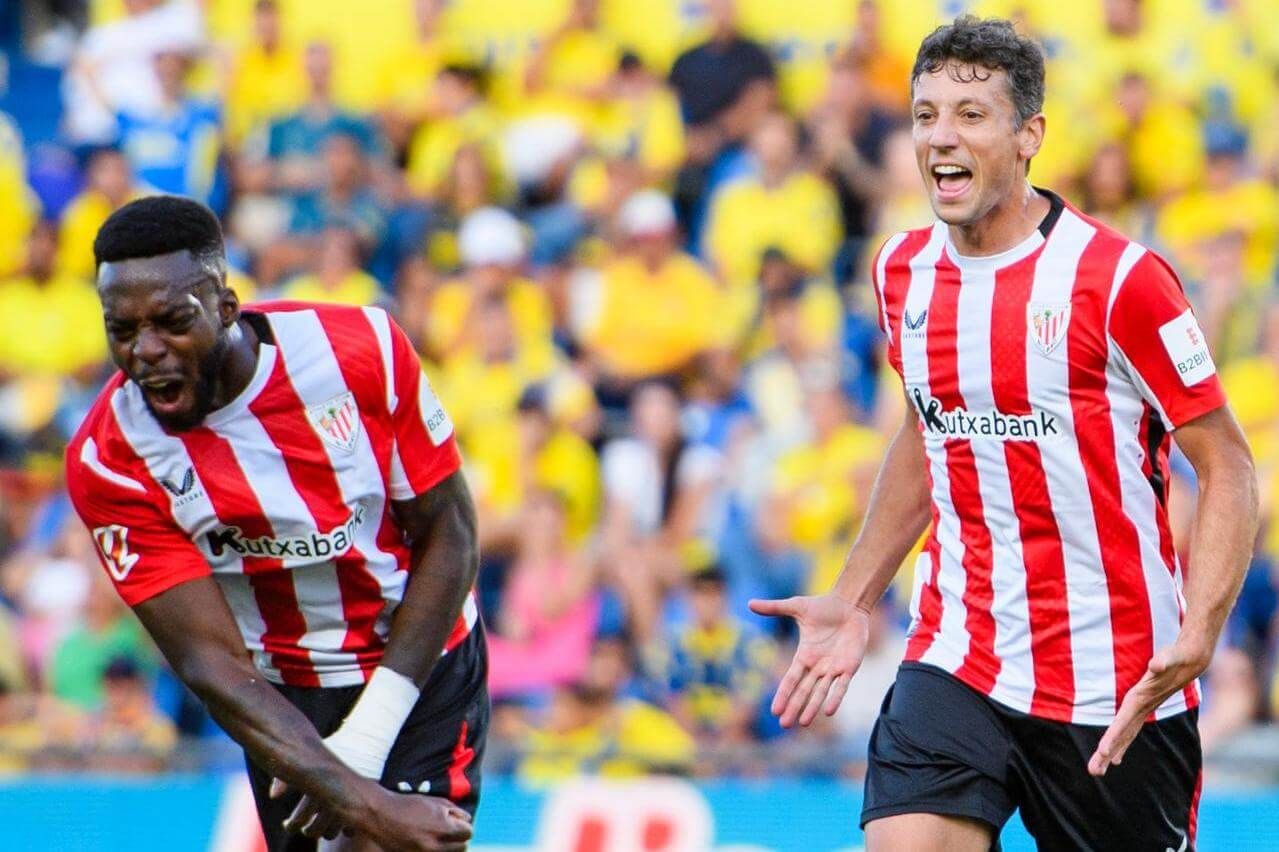  Euforia de Iñaki Williams y Mikel Vesga ante la UD Las Palmas.