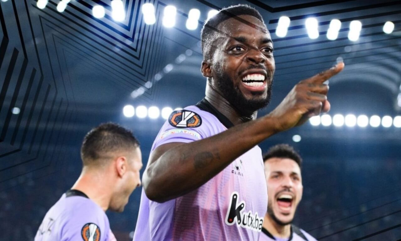  La garra de Iñaki Williams se dejaba ver en el Estadio Olímpico de Roma.