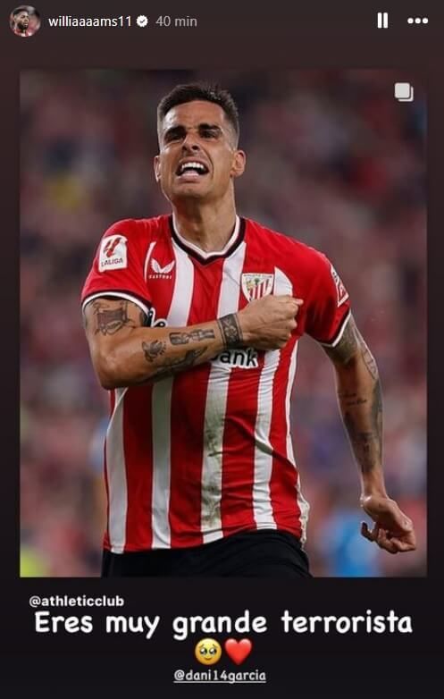  El bonito detalle de Iñaki Williams con su compañero Dani García tras anunciar su pronta despedida del Athletic Club.