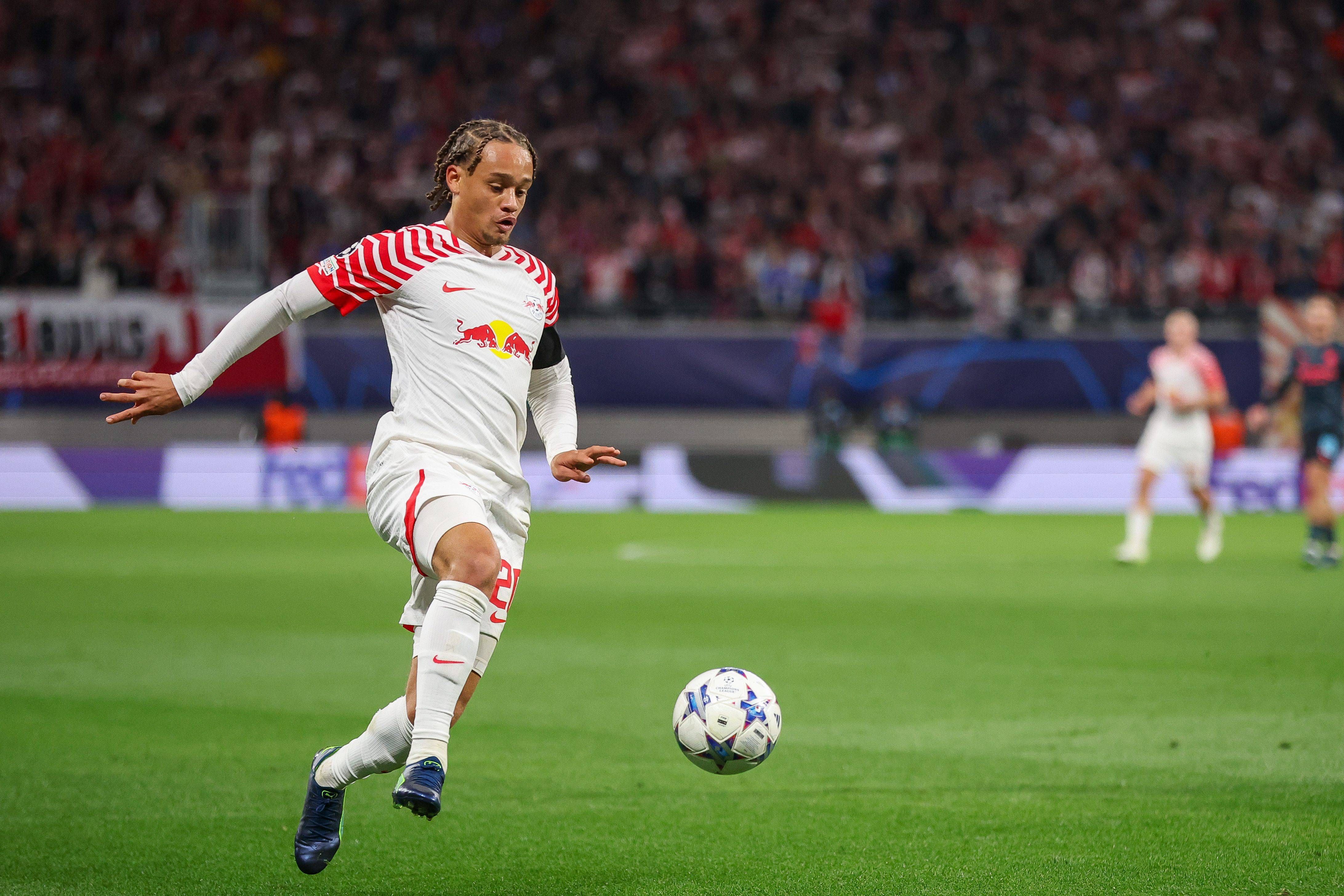  Xavi Simons, en un partido con el RB Leipzig.