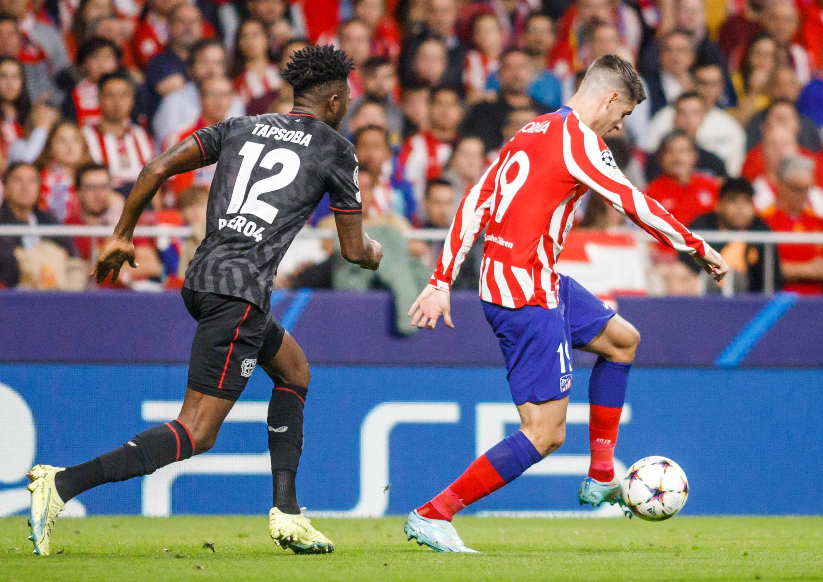  Morata en un Atlético - Leverkusen (Cordon Press)