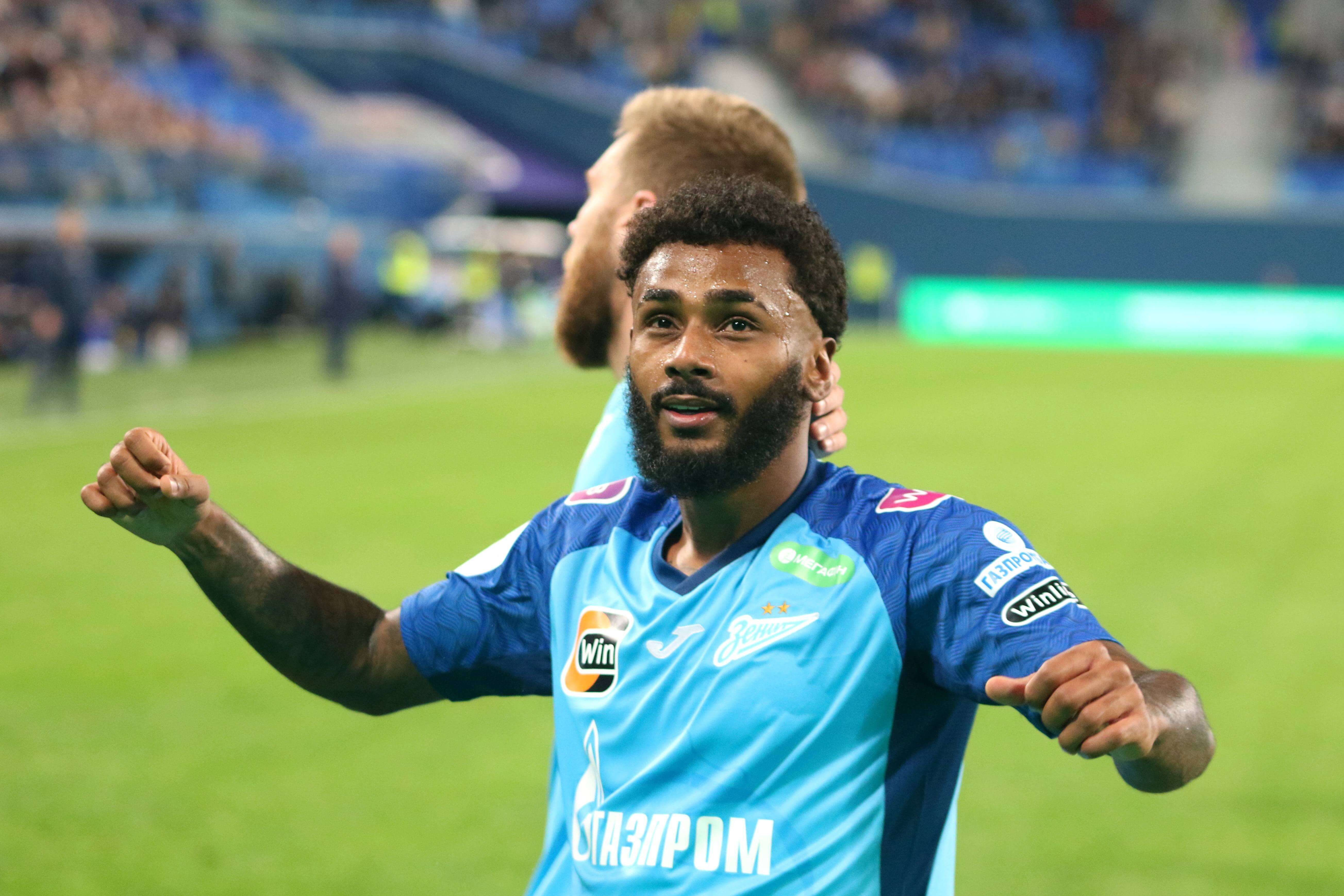 Wendel celebrando un partido con el Zenit.
