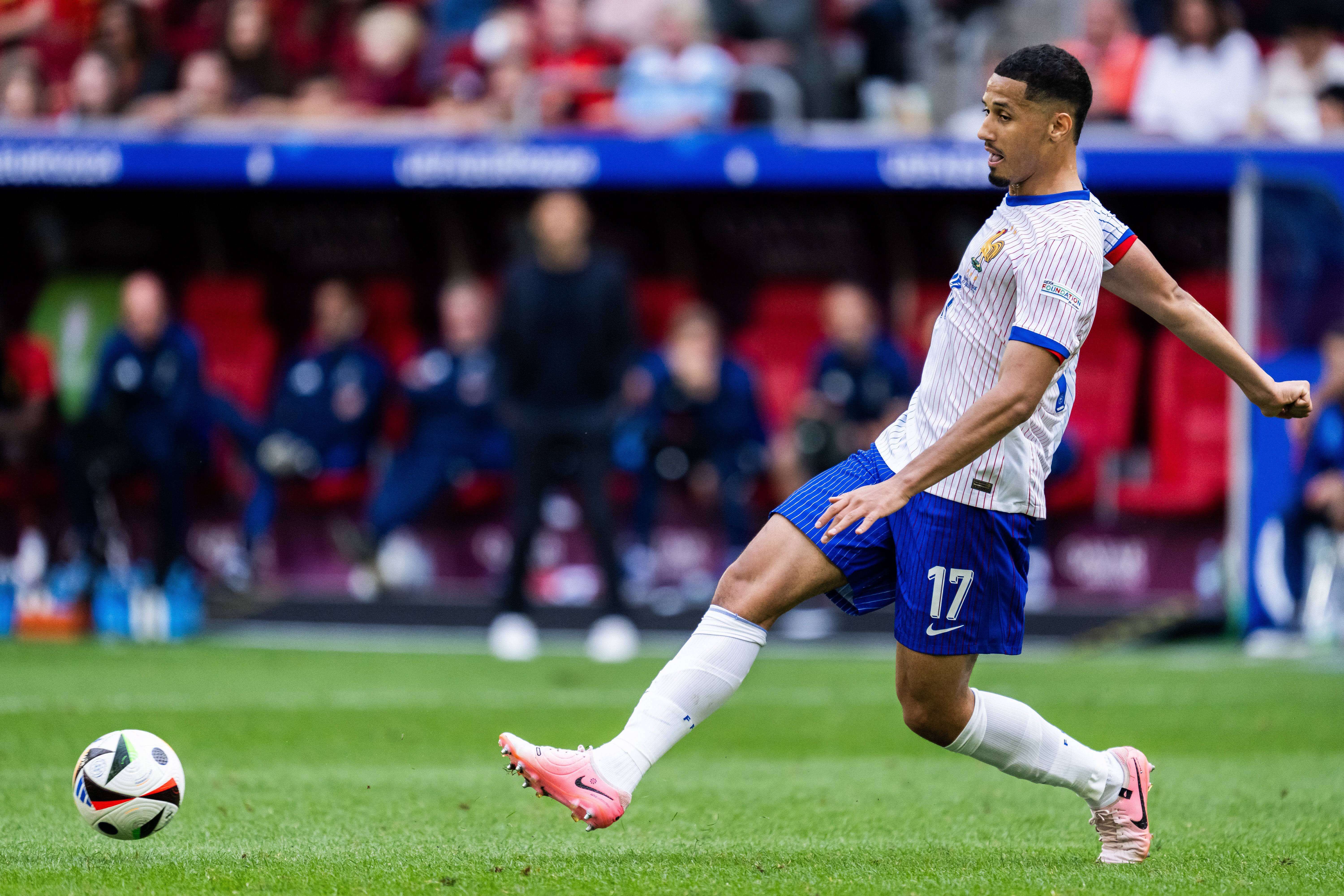  William Saliba, en un partido con Francia en la Eurocopa.