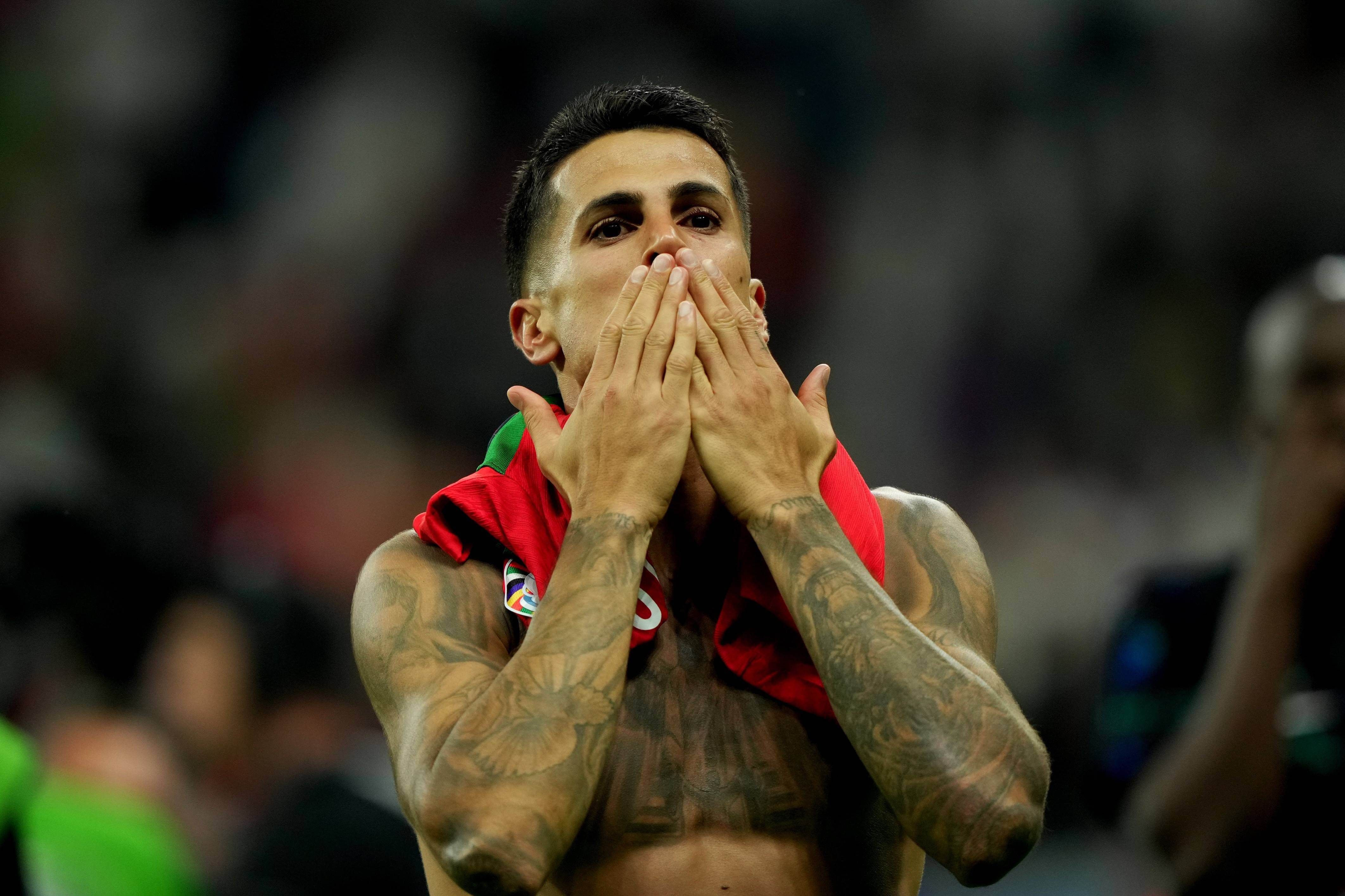  Joao Cancelo, en un partido de Portugal en la Eurocopa de Alemania 2024 (FOTO: Cordón Press).