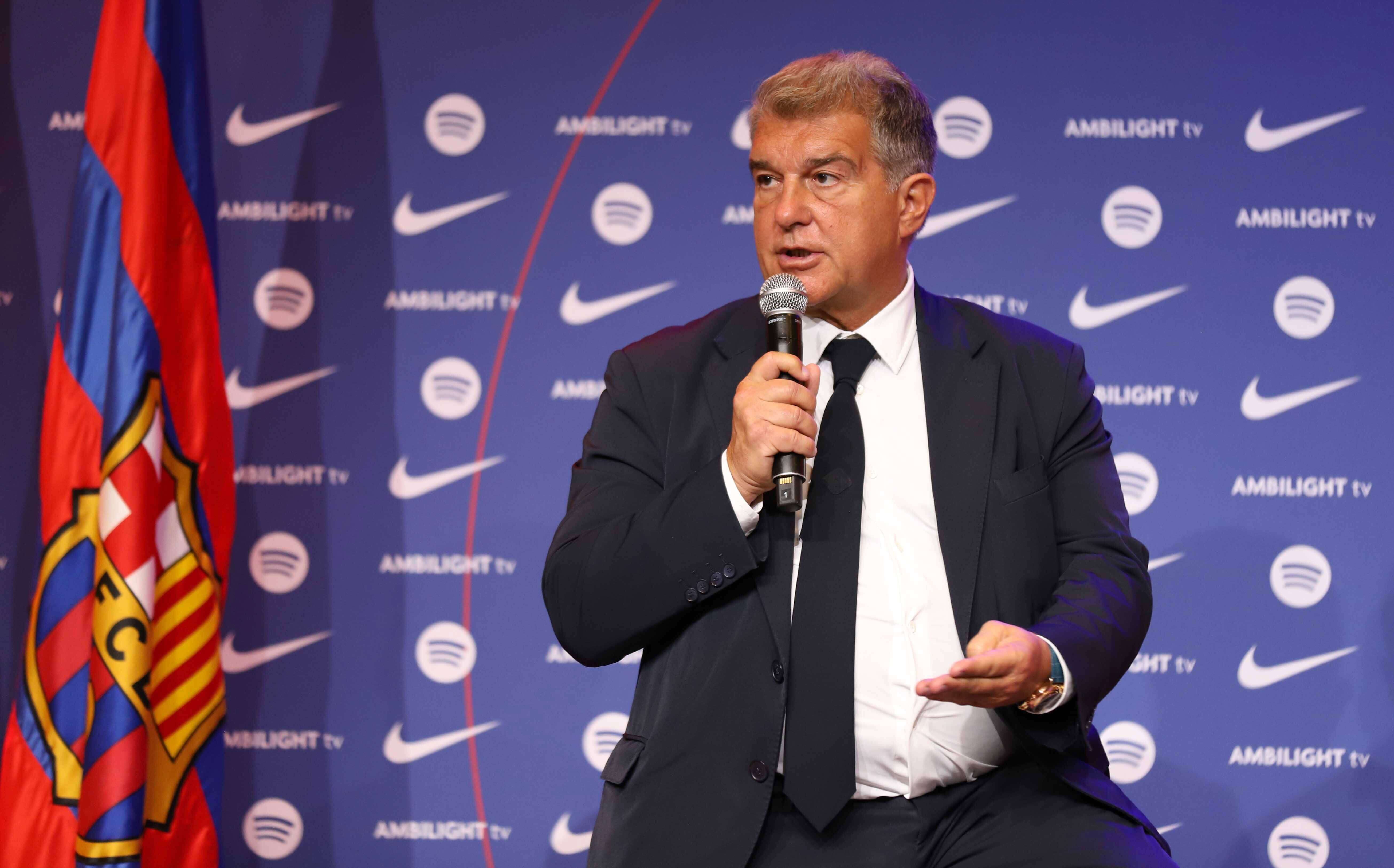 Joan Laporta, en un acto del Barça.