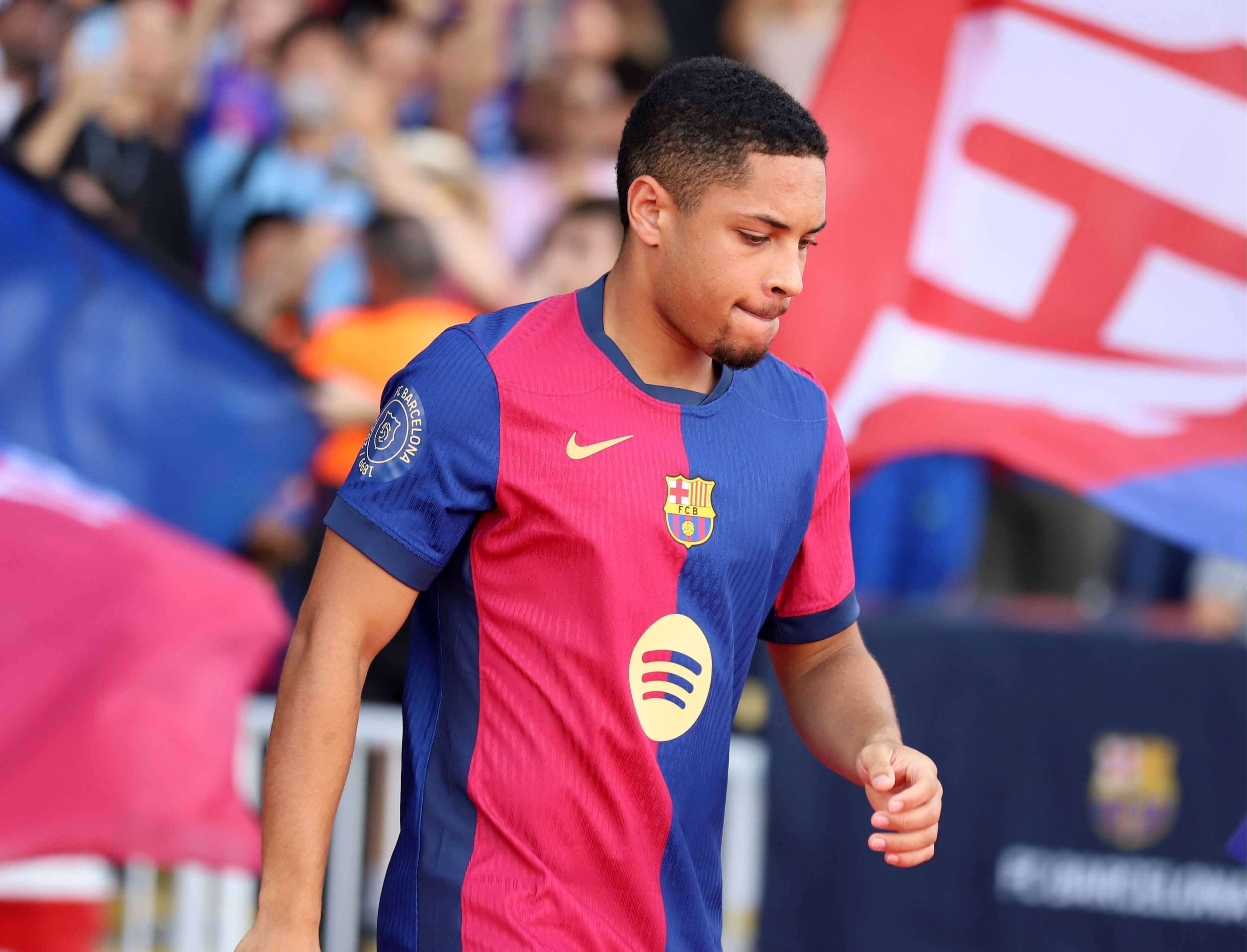 Vitor Roque, en un partido con el Barcelona.