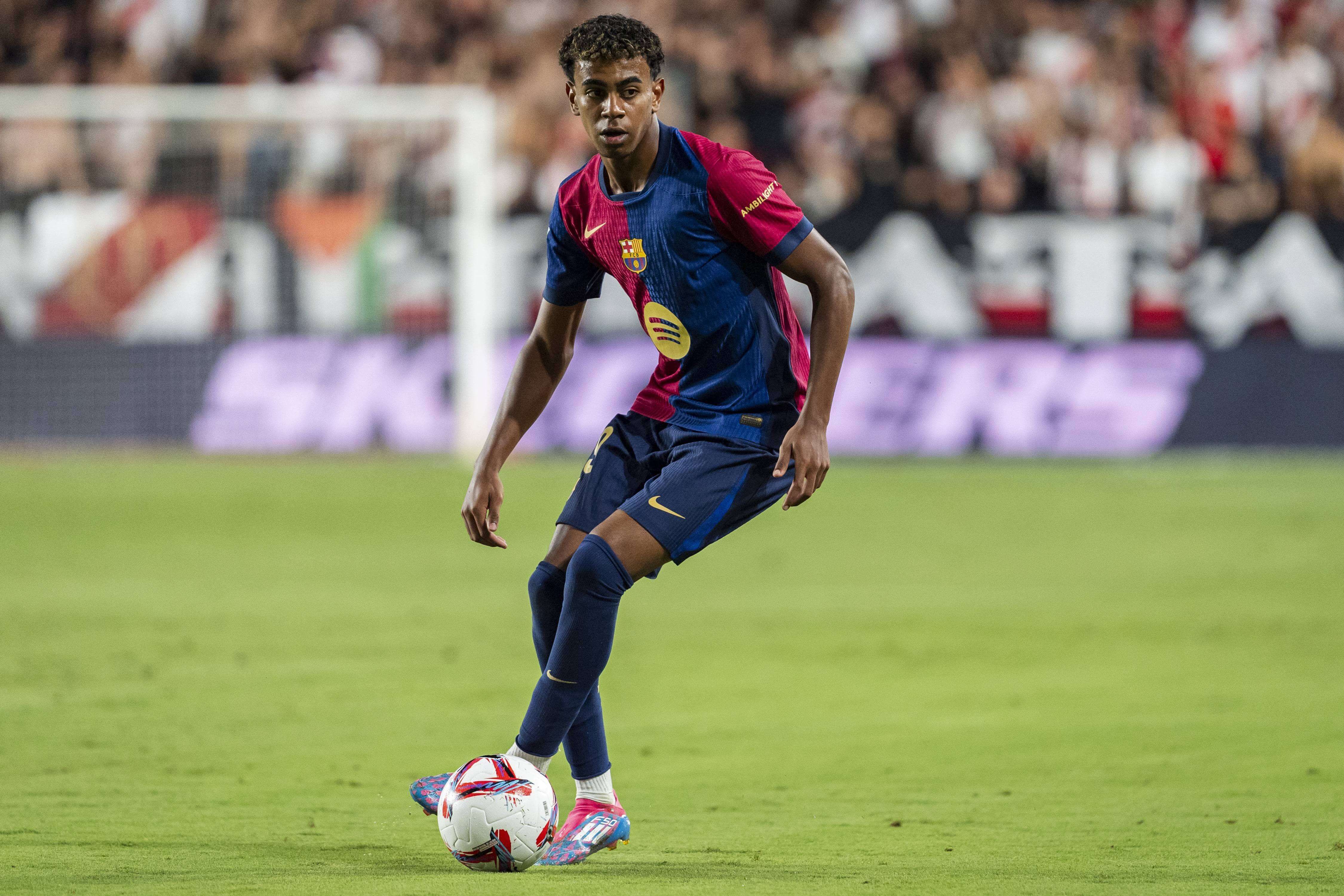  Lamine Yamal, en un partido con el Barça.
