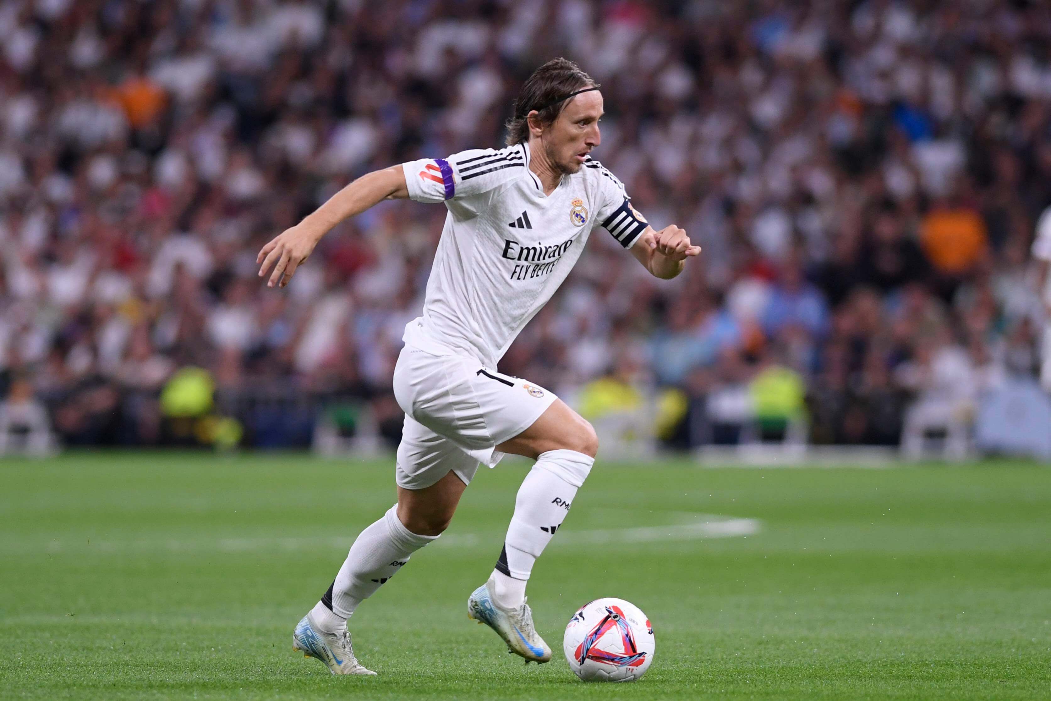 Luka Modric, en un partido con el Real Madrid.