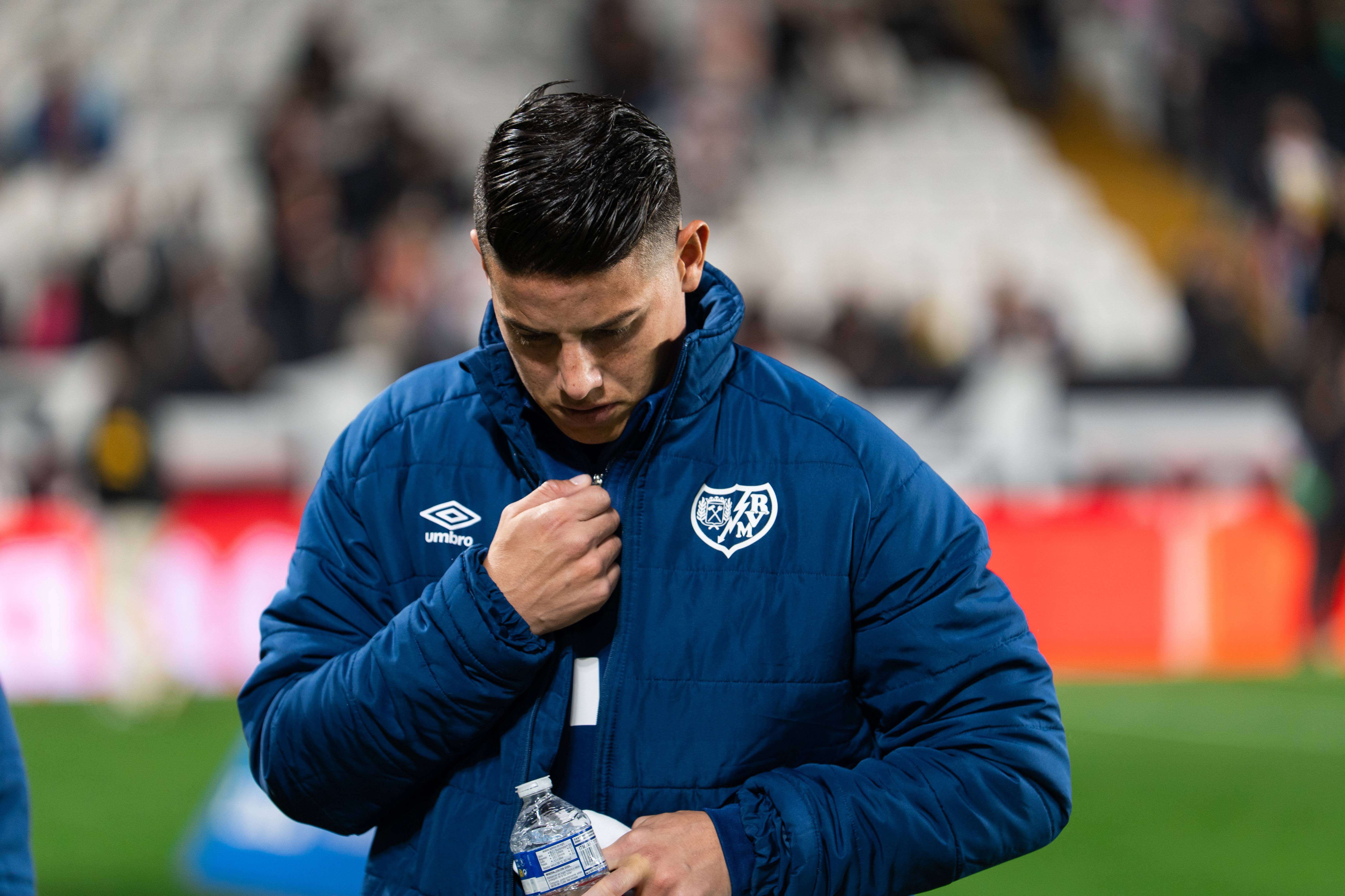  James Rodríguez, antes de un partido del Rayo Vallecano (FOTO: Cordón Press).