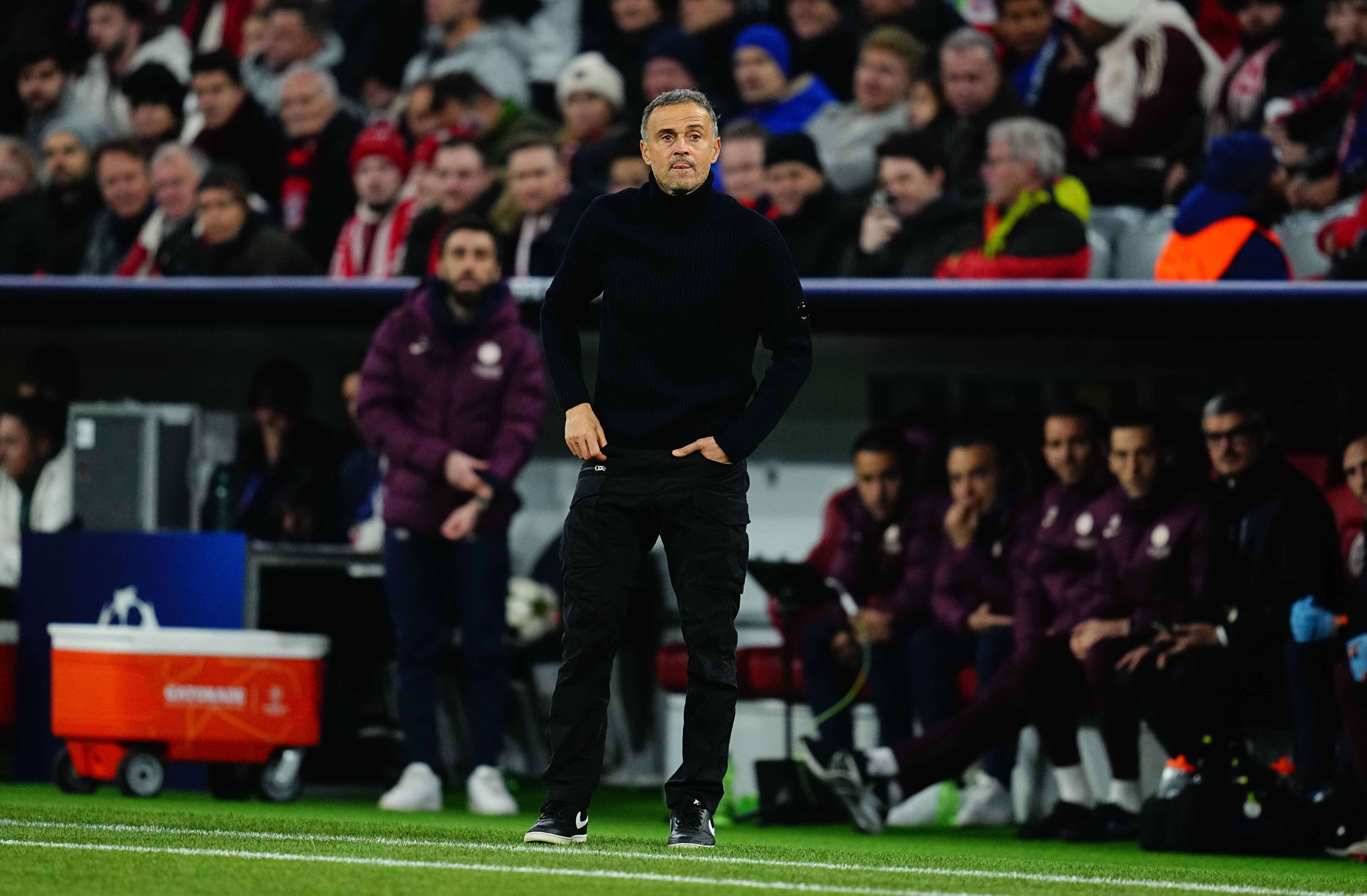  Luis Enrique, en un partido del PSG (FOTO: Cordón Press).