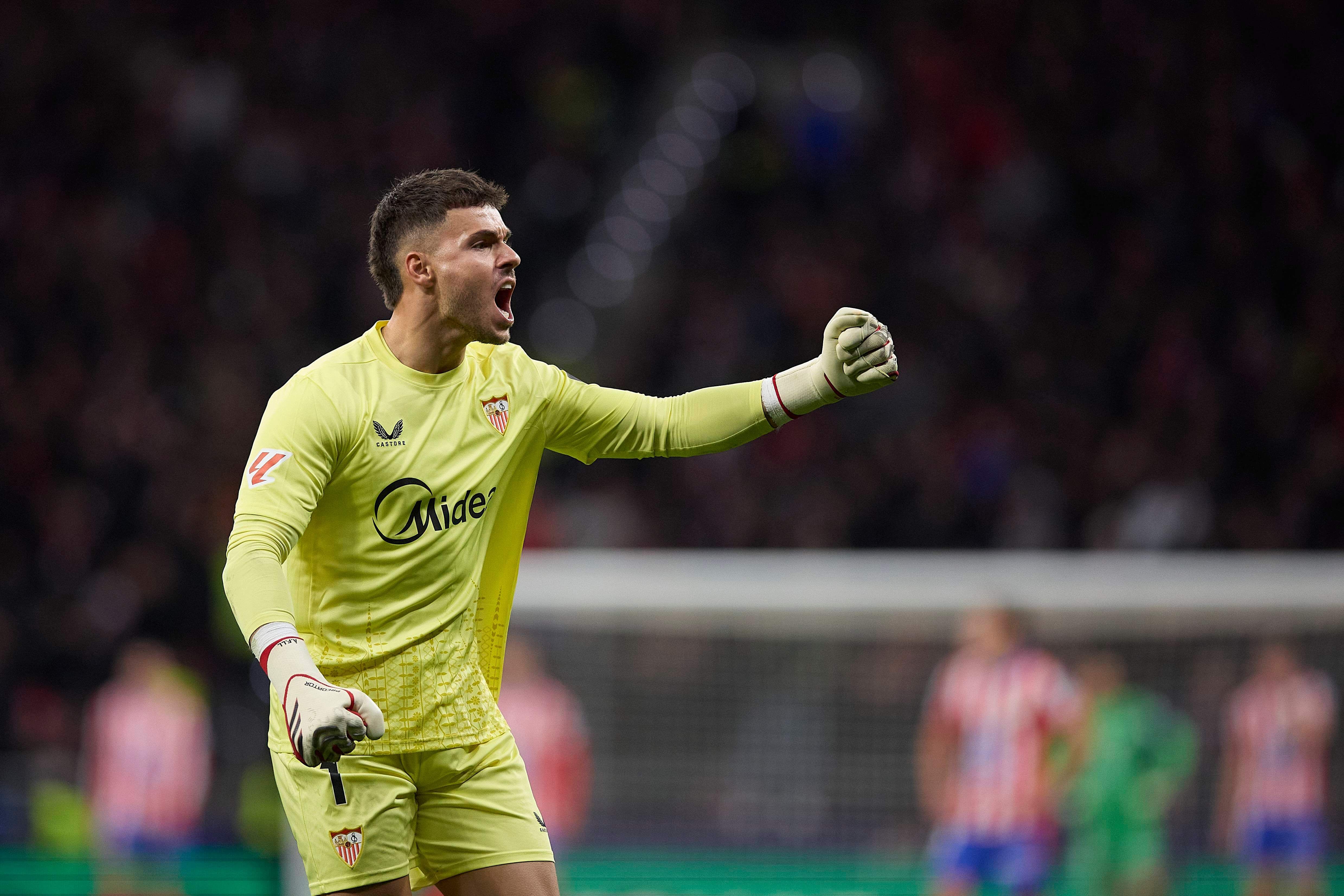  Álvaro Fernández, en el Atlético de Madrid-Sevilla.