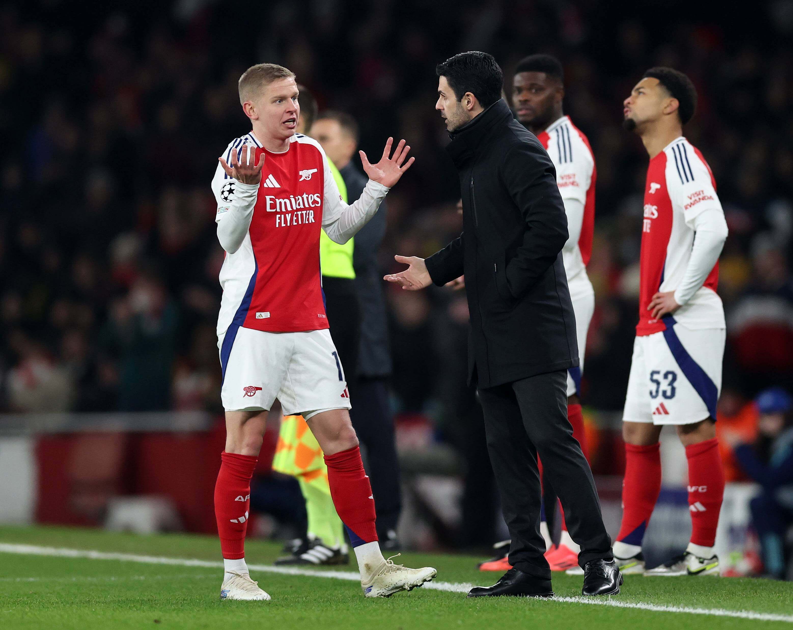  Oleksandr Zinchenko y Mikel Arteta (Cordon Press)