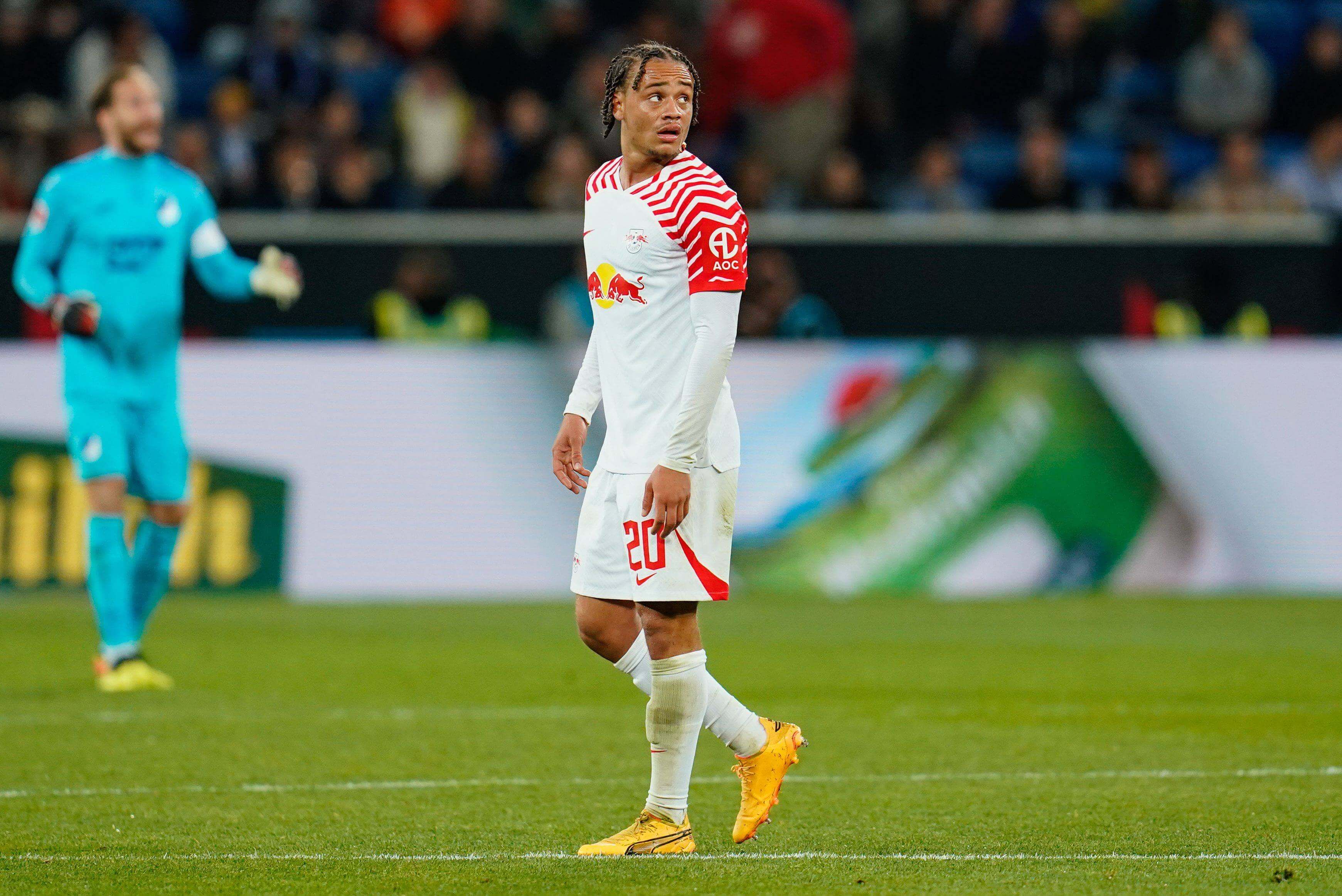  Xavi Simons, en un partido del Leipzig (FOTO: Cordón Press).