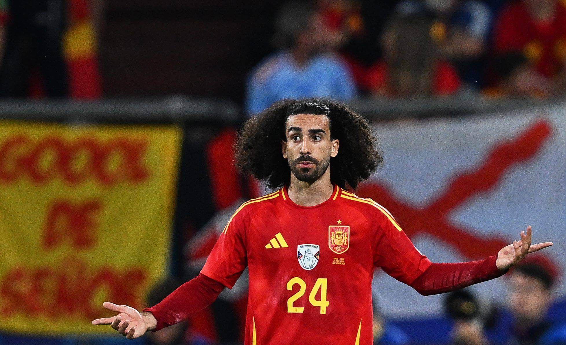  Marc Cucurella, en el partido de España ante Italia en la Eurocopa.