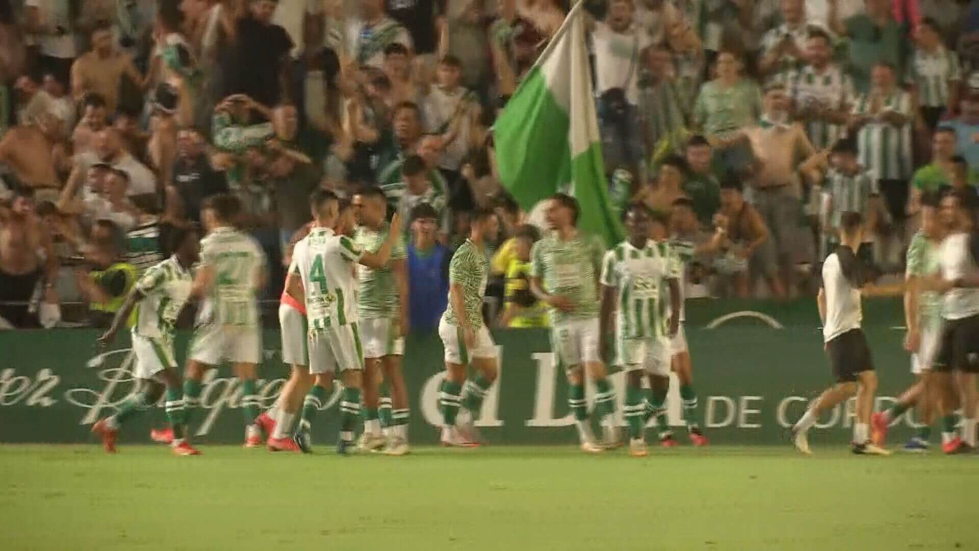  El Córdoba celebra un gol