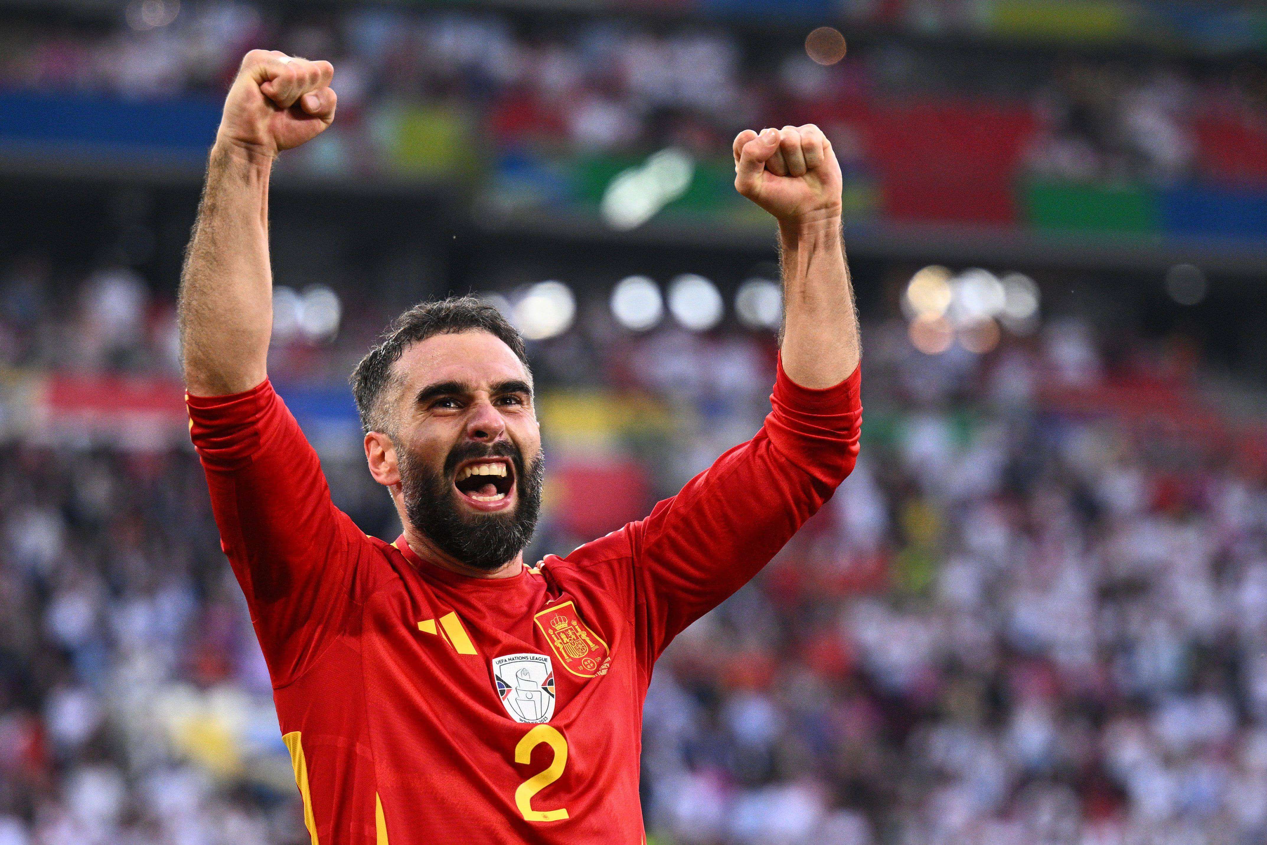  Dani Carvajal, jugador del Real Madrid, en la Eurocopa 2024