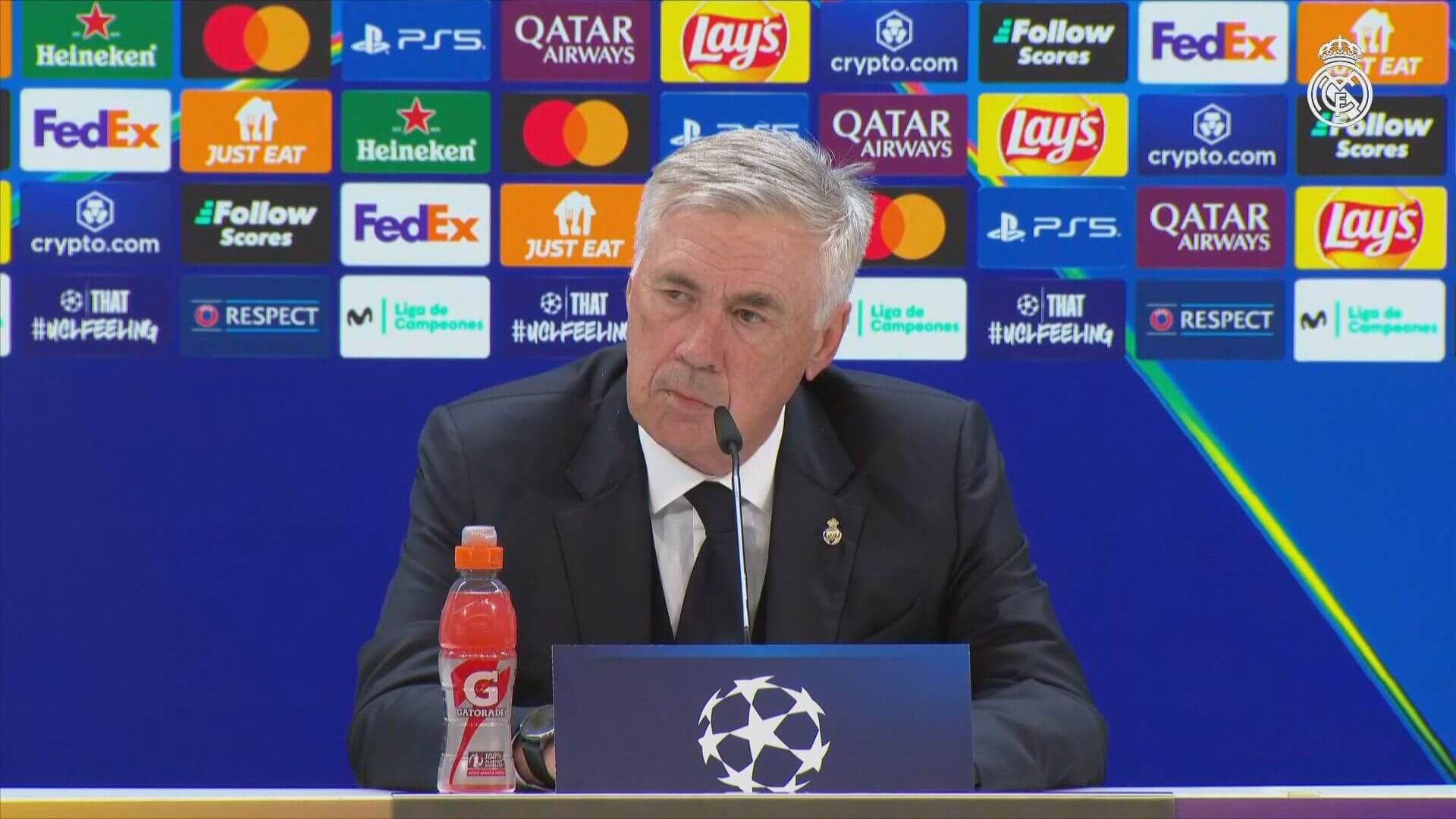  Carlo Ancelotti en rueda de prensa