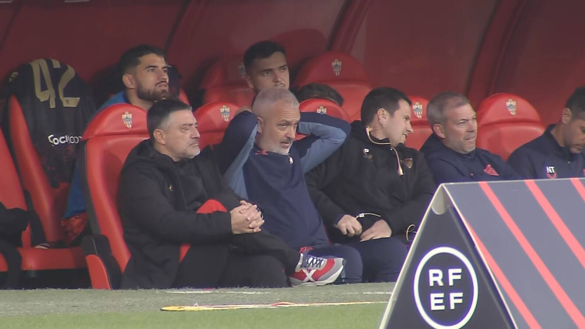 García Pimienta, en el Almería-Sevilla.