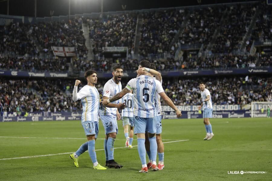  Celebración del gol de Álex Pastor al Levante.