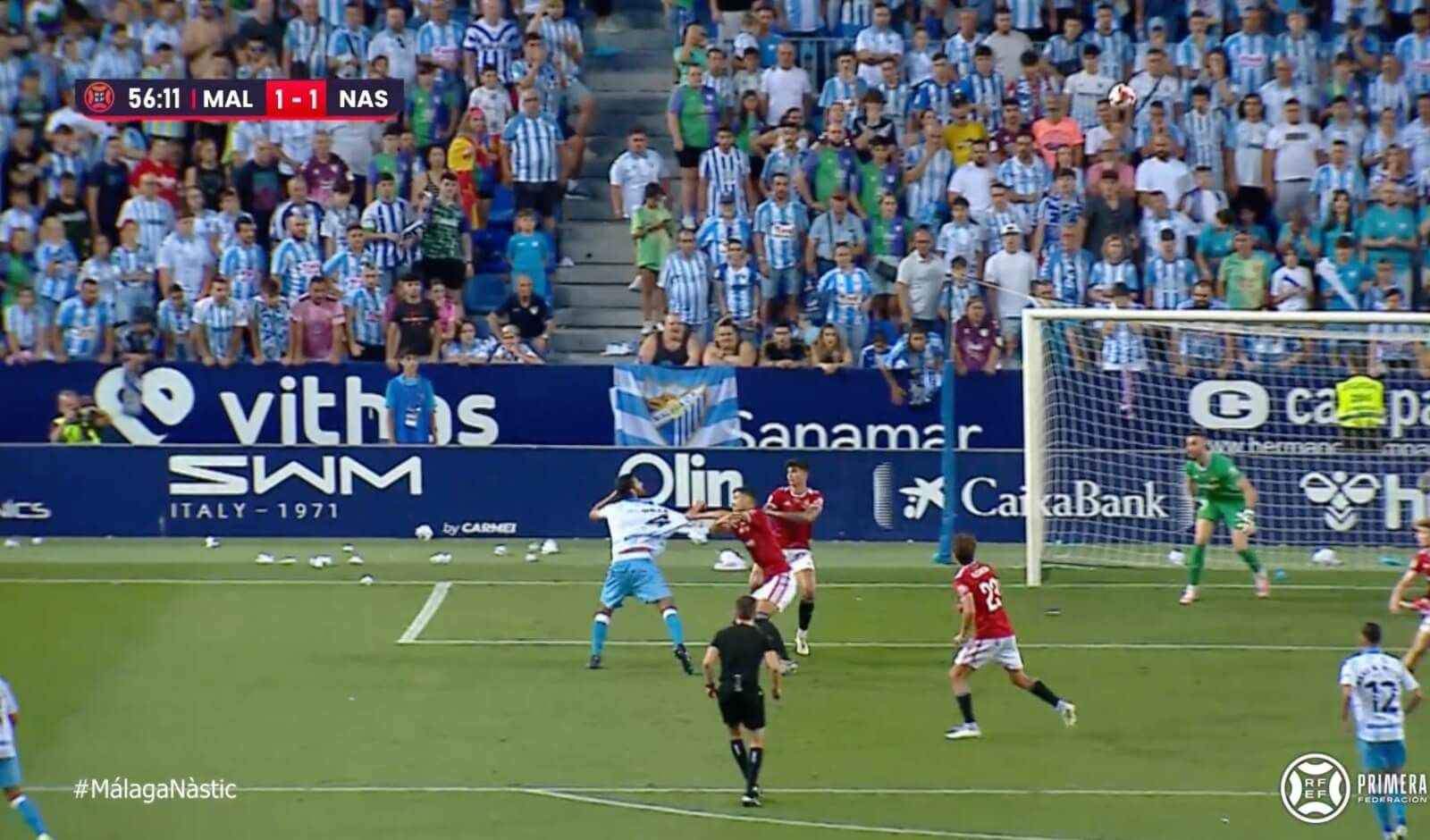 La polémica con el gol de Roberto en el Málaga - Nástic de Tarragona.