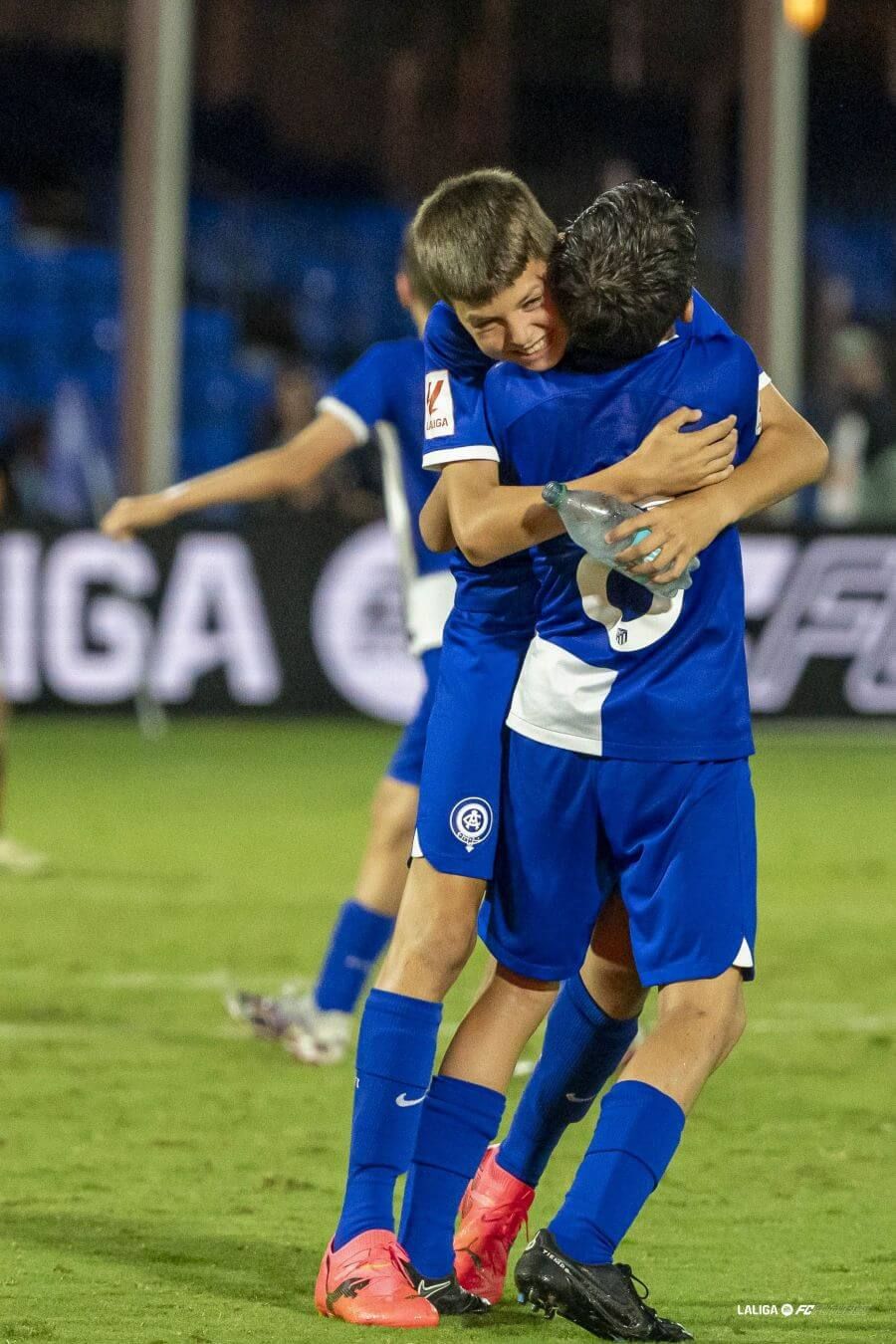 Celebración de uno de los goles del Atleti ante Flamengo.