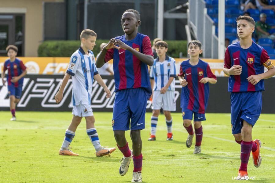 Fode Diallo, celebrando un gol ante la Real.