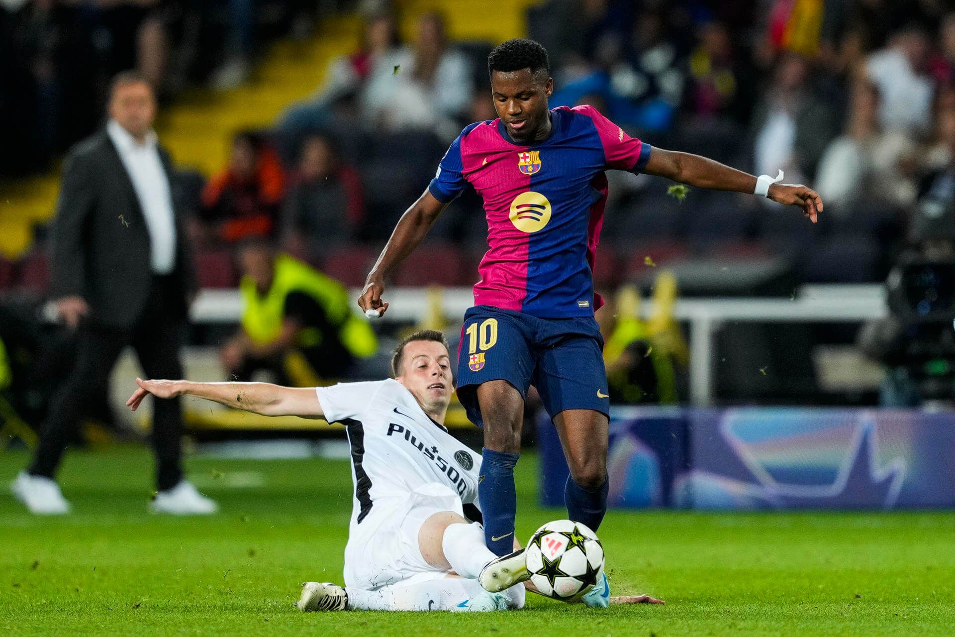  Ansu Fati, durante el Barcelona-Young Boys.