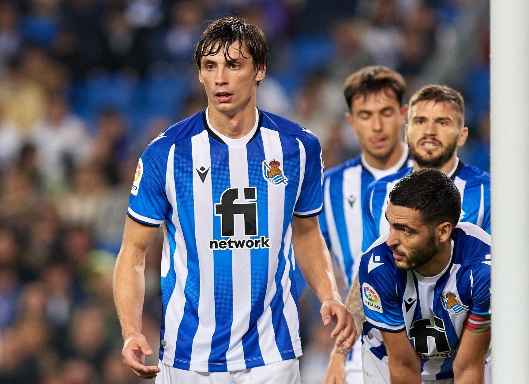  Robin Le Normand, durante un Real Sociedad-Betis en el Reale Arena.
