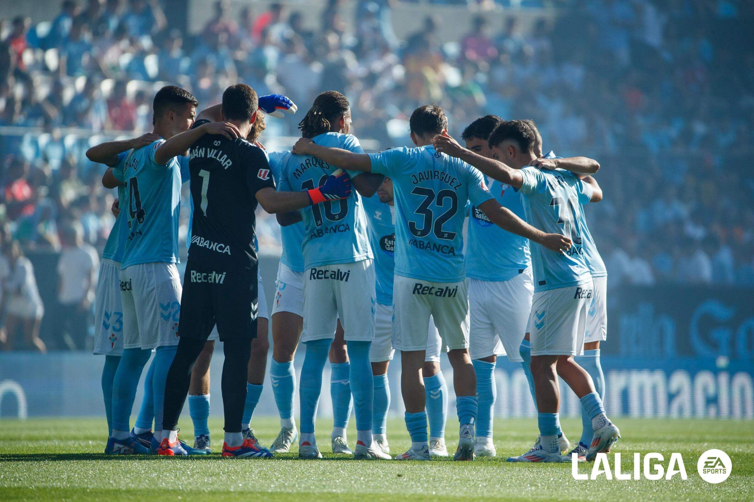 El Celta, antes de medirse al Valencia.