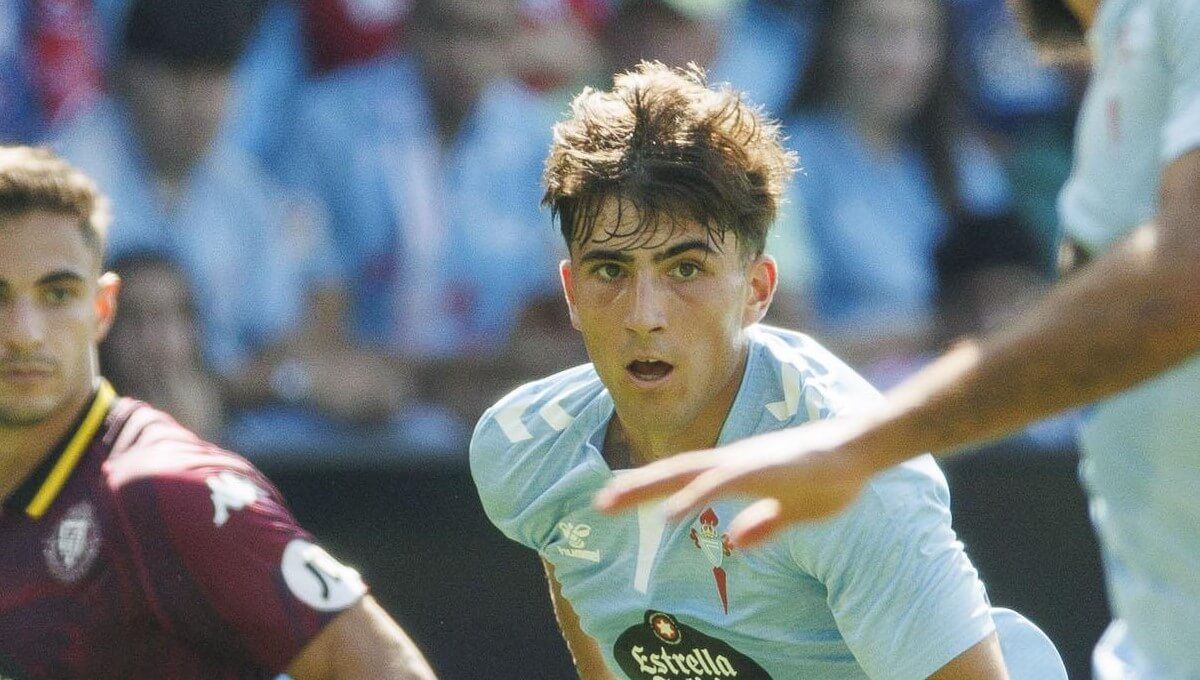  Javi Rodríguez, en el Celta - Valladolid.