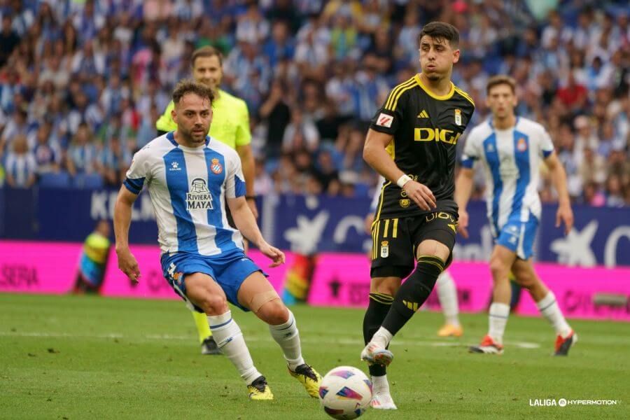 Colombatto, en el Espanyol-Oviedo (Foto: LaLiga).