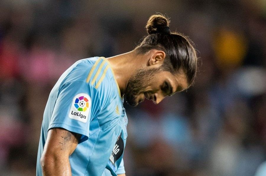 Gonçalo Paciencia, cabizbajo en el Celta - Elche (Foto: LaLiga).