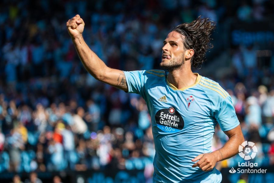 Paciencia levanta el puño tras marcar un gol al Espanyol (Foto: LaLiga).