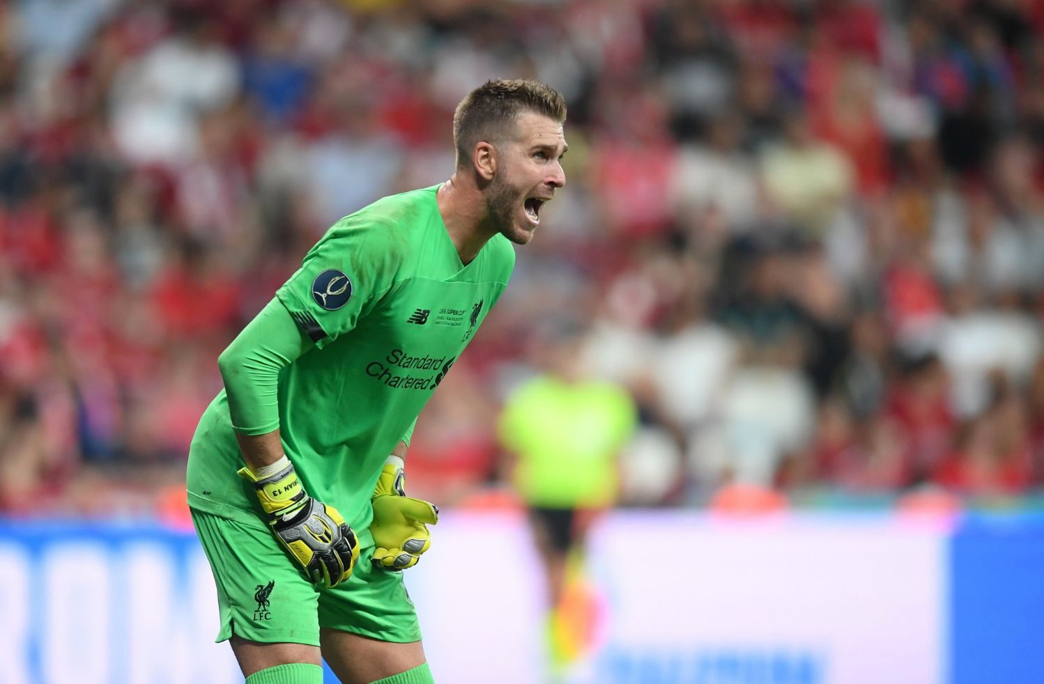  Adrián San Miguel, en la final de la Supercopa de Europa.