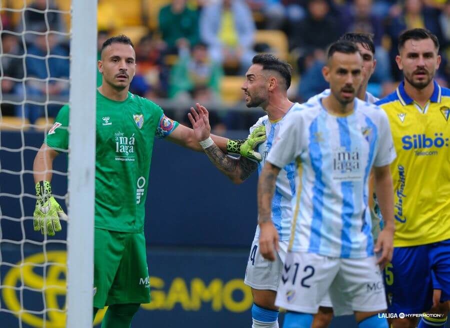 Alfonso Herrero, durante el Cádiz - Málaga.