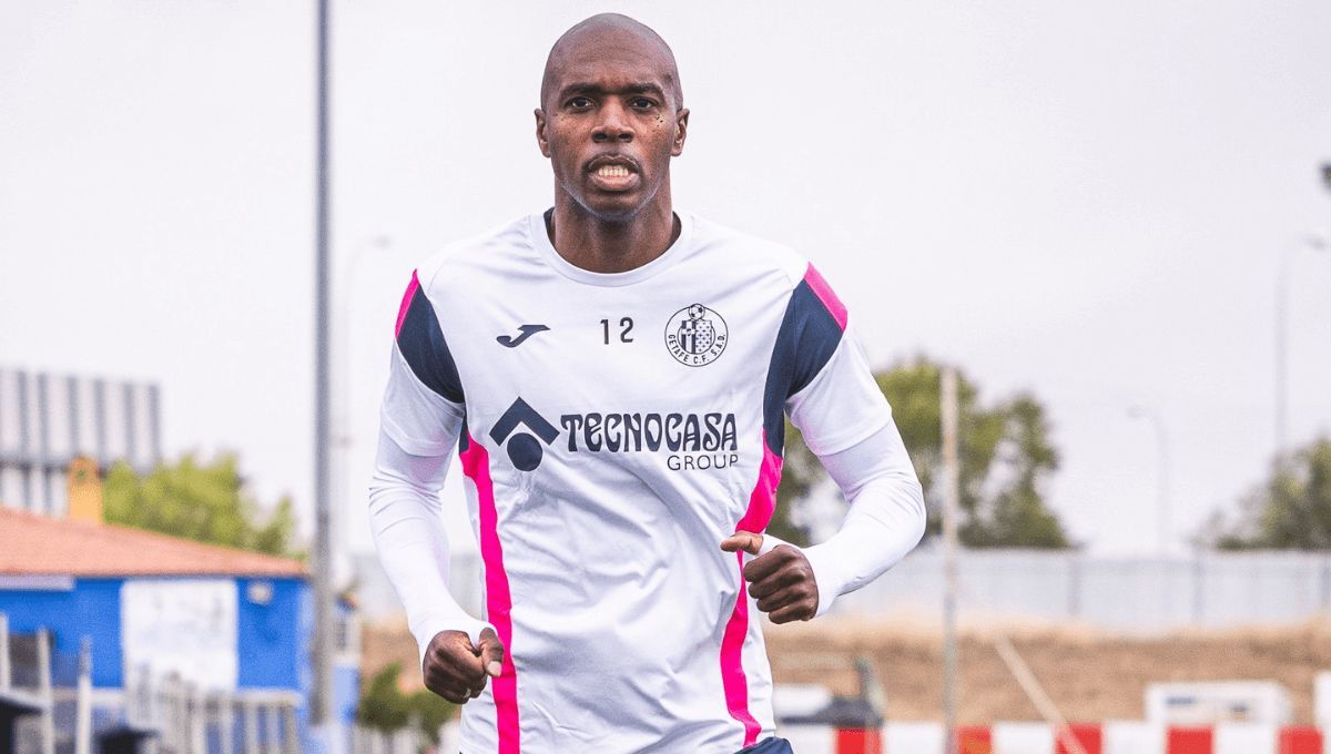  Allan Romeo Nyom entrenando con el Getafe.