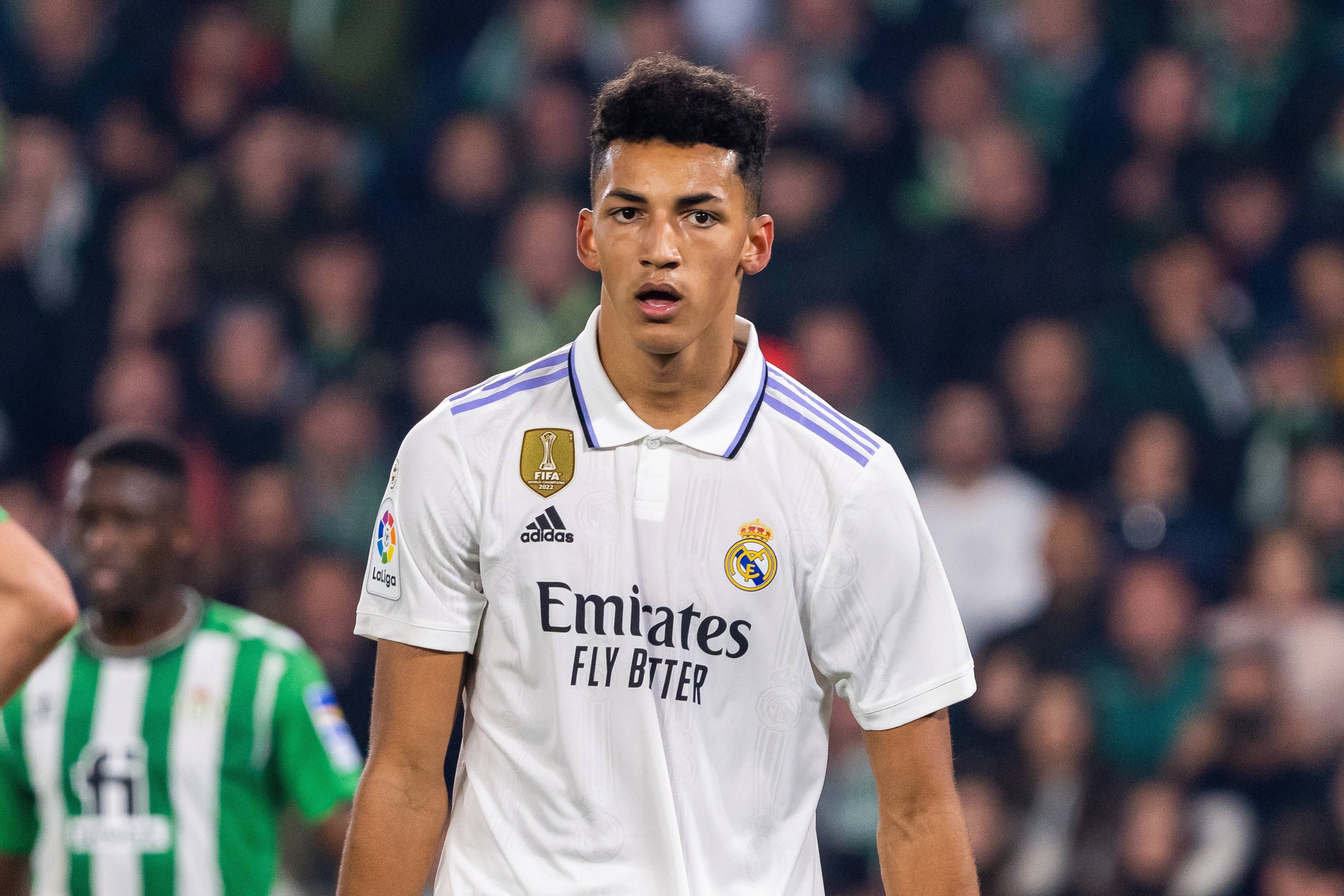 Álvaro Rodríguez, durante el Betis-Real Madrid bajo las órdenes de Carlo Ancelotti.