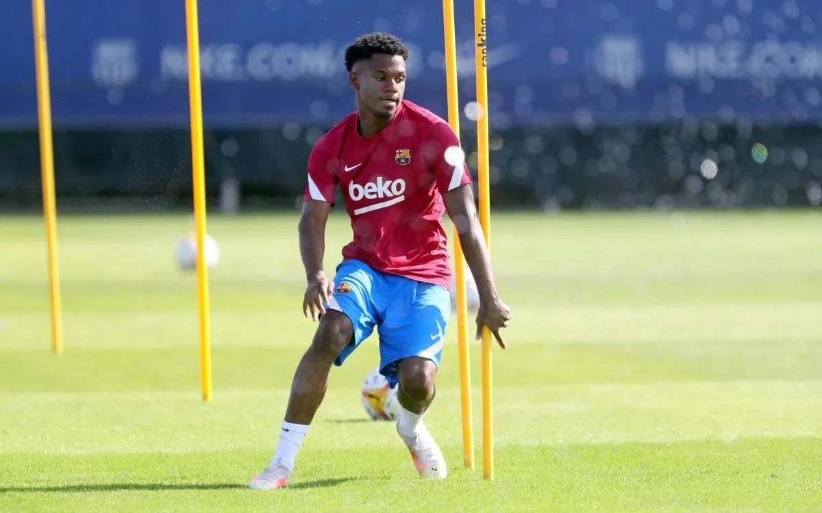  Ansu Fati, en una sesión del Barcelona.