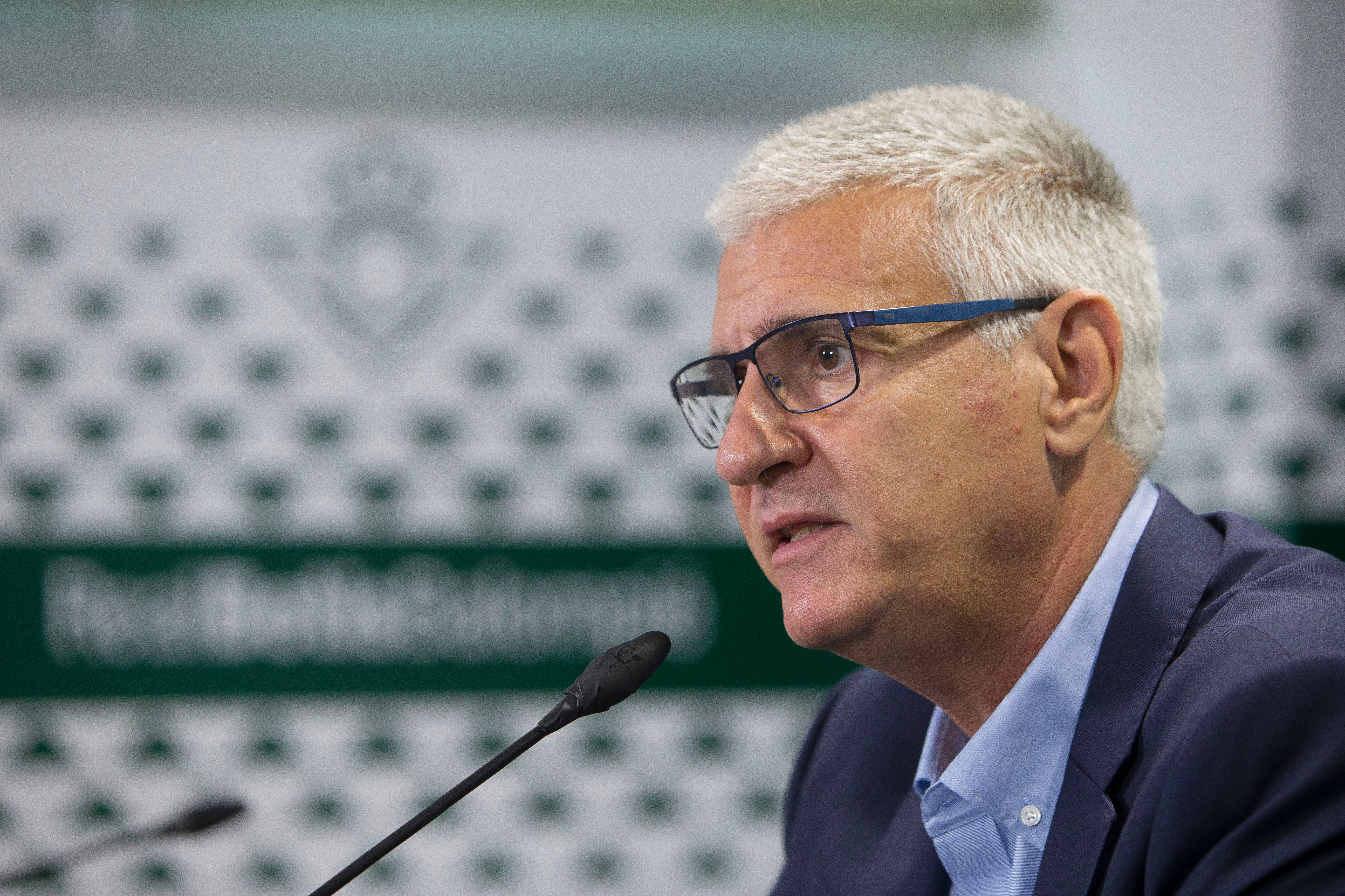 Antonio Cordón, en su presentación como director deportivo del Betis.