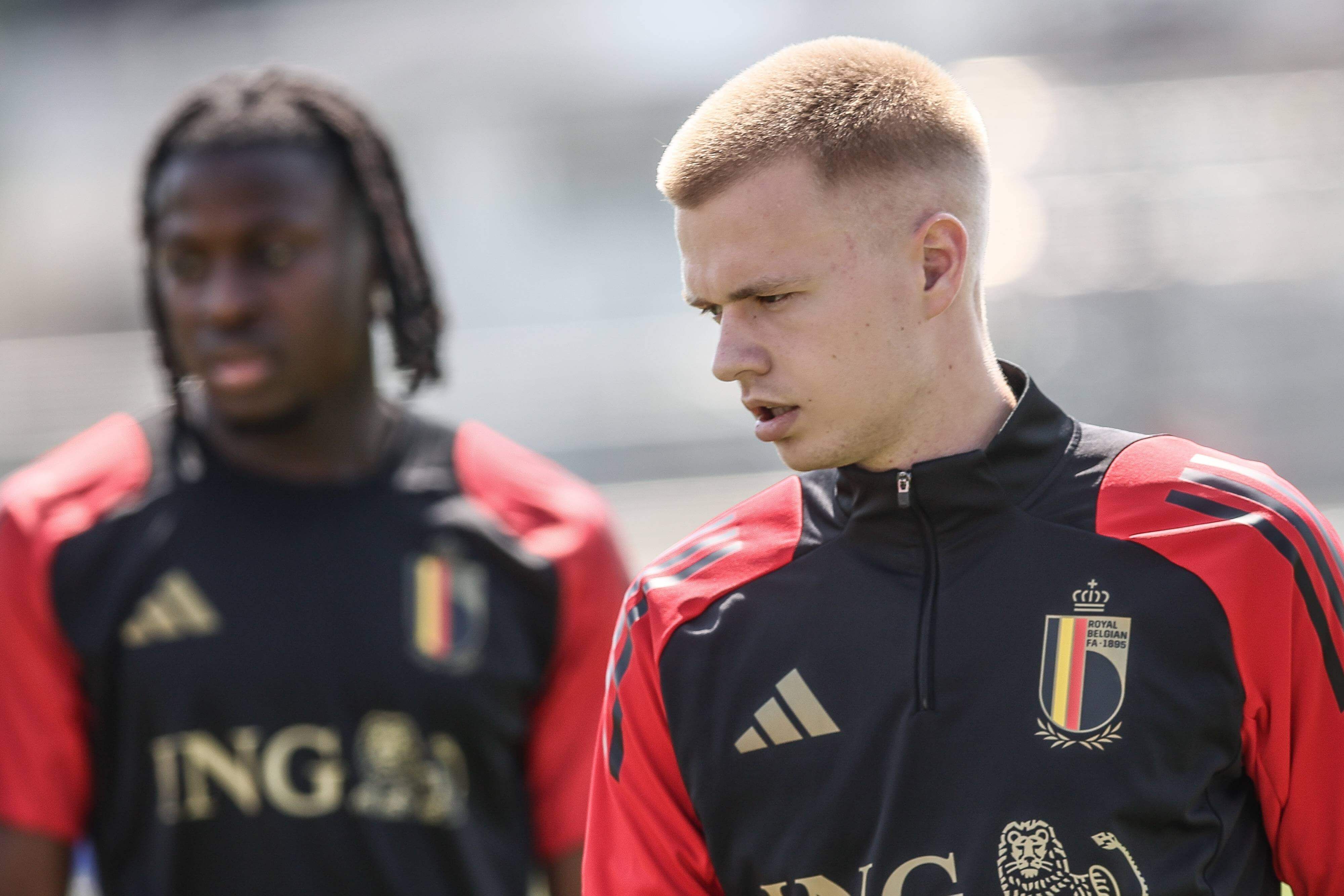  Arthur Vermeeren, en un entrenamiento con Bélgica.