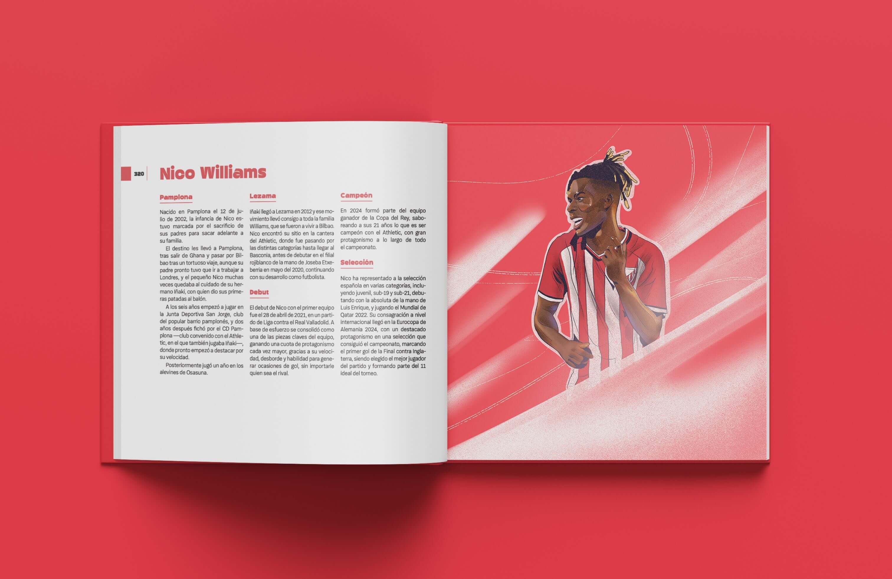  No falta Nico Williams tampoco en la obra 'Athleticlandia' de Carlos Ranedo y Aingeru Herrera.