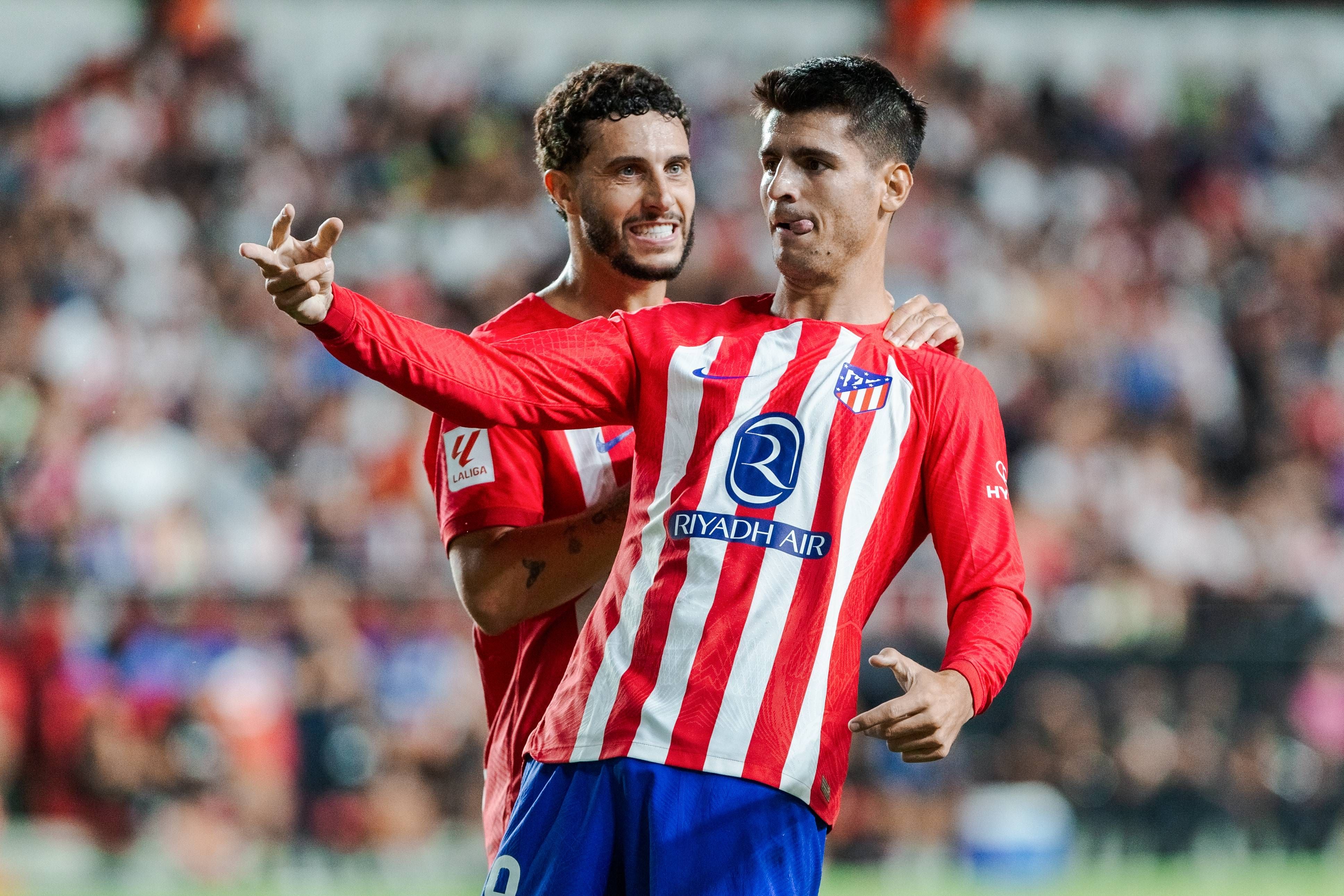 Morata celebra su gol ante el Rayo Vallecano
