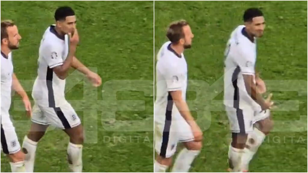  Los gestos de Jude Bellingham durante su celebración (Fuente: @footbalIfights)