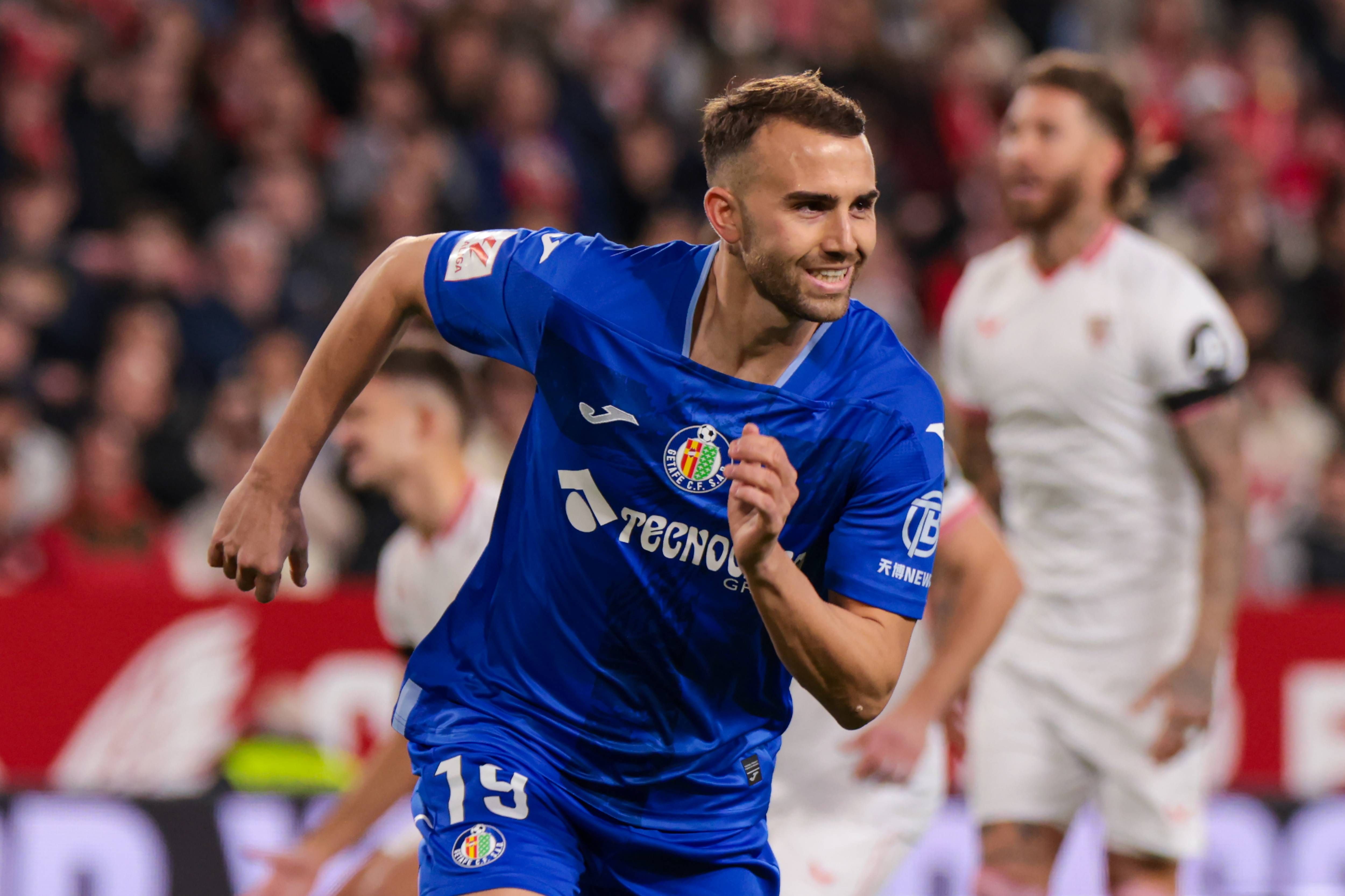  borja Mayoral celebra un gol frente al Sevilla (Cordon Press)
