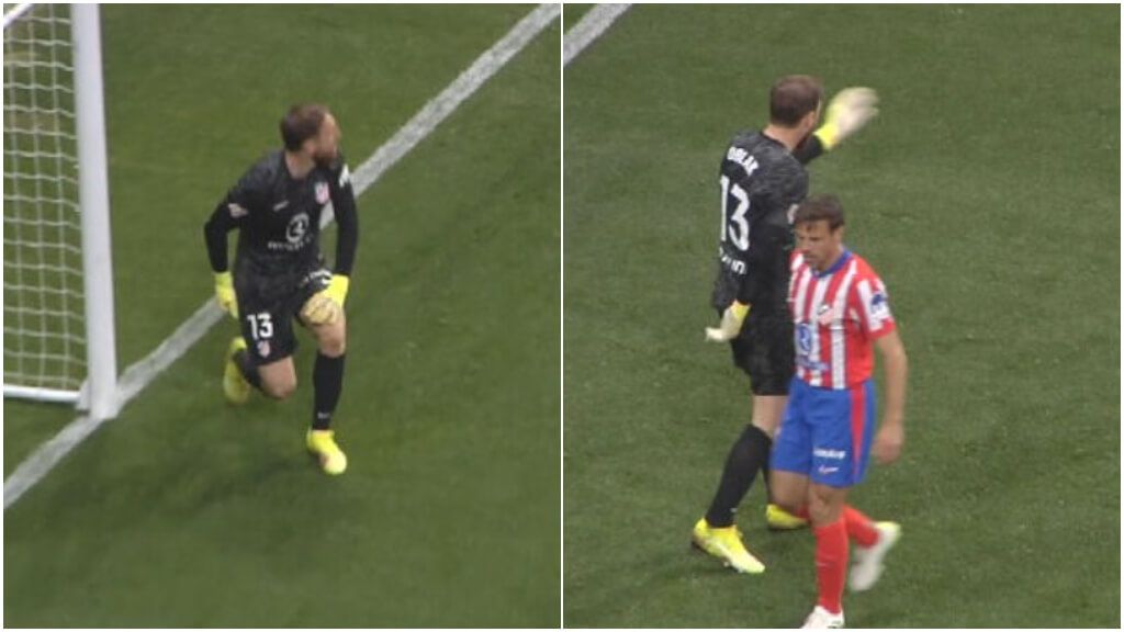  Jan Oblak recrimina la pérdida a Samu Lino (ElDesmarque)