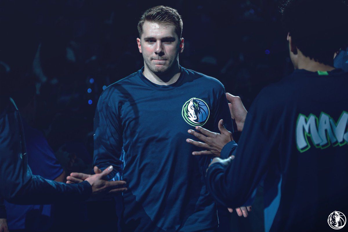 Calentamiento de Doncic.